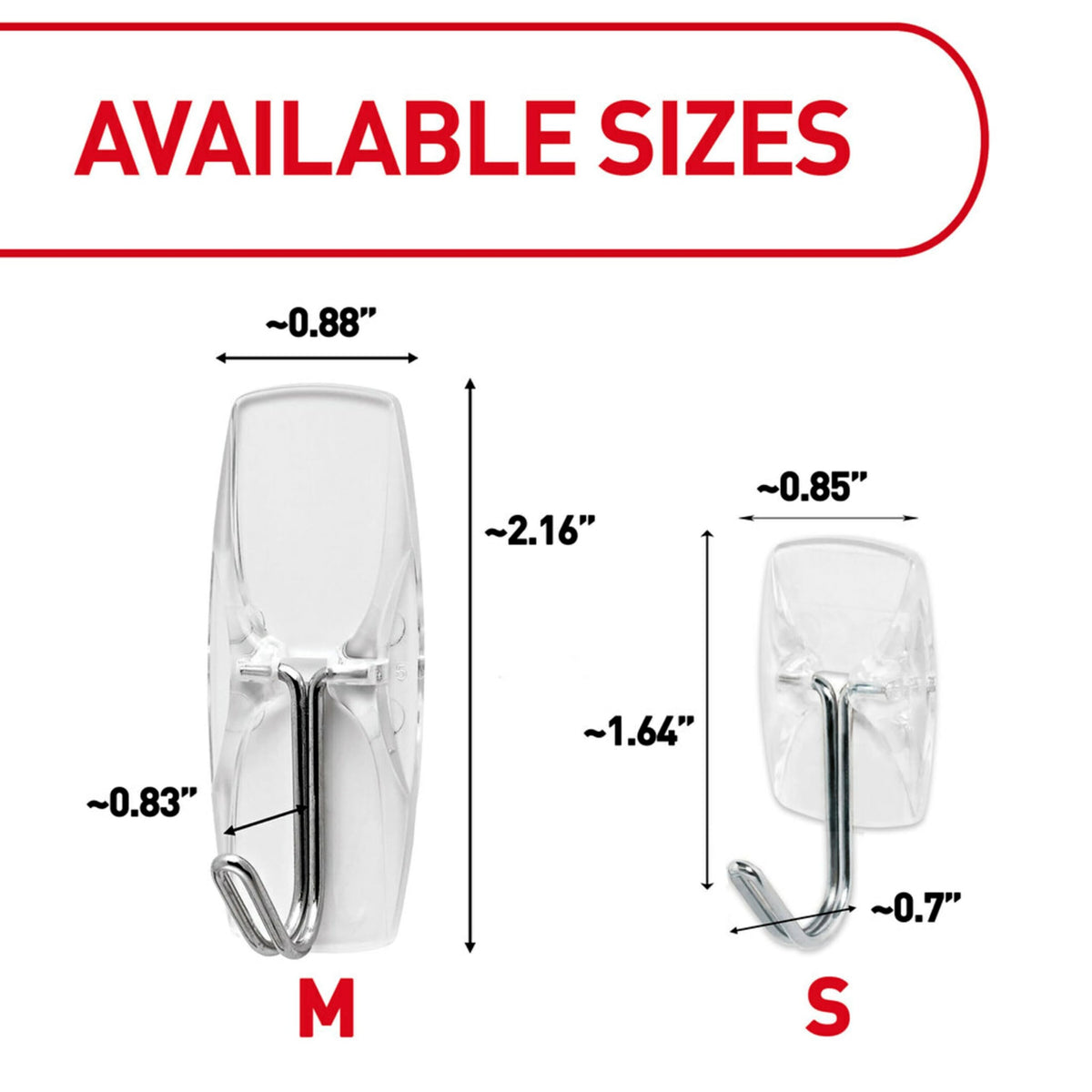 Command Medium Clear Wire Toggle Hooks,10 Wall Hook and 12 Strips, Damage-Free Hanging with Adhesive, Great for Hanging, Organization and Storage, Holds up to 2 lb