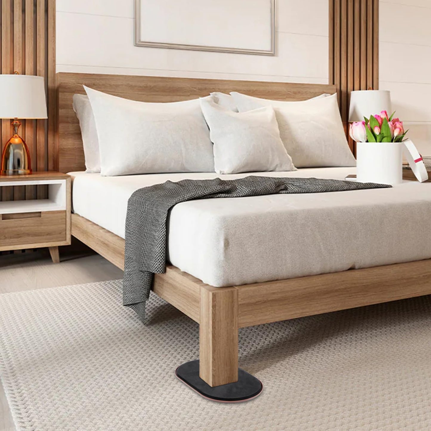 Kayzn Reusable Large Furniture Movers Sliders for Carpet - 8 Pack 9-1/2" x 5-3/4" Oval Furniture Moving Pads for Heavy Duty Furniture Sliders, Effortless Moving and Surface Protection