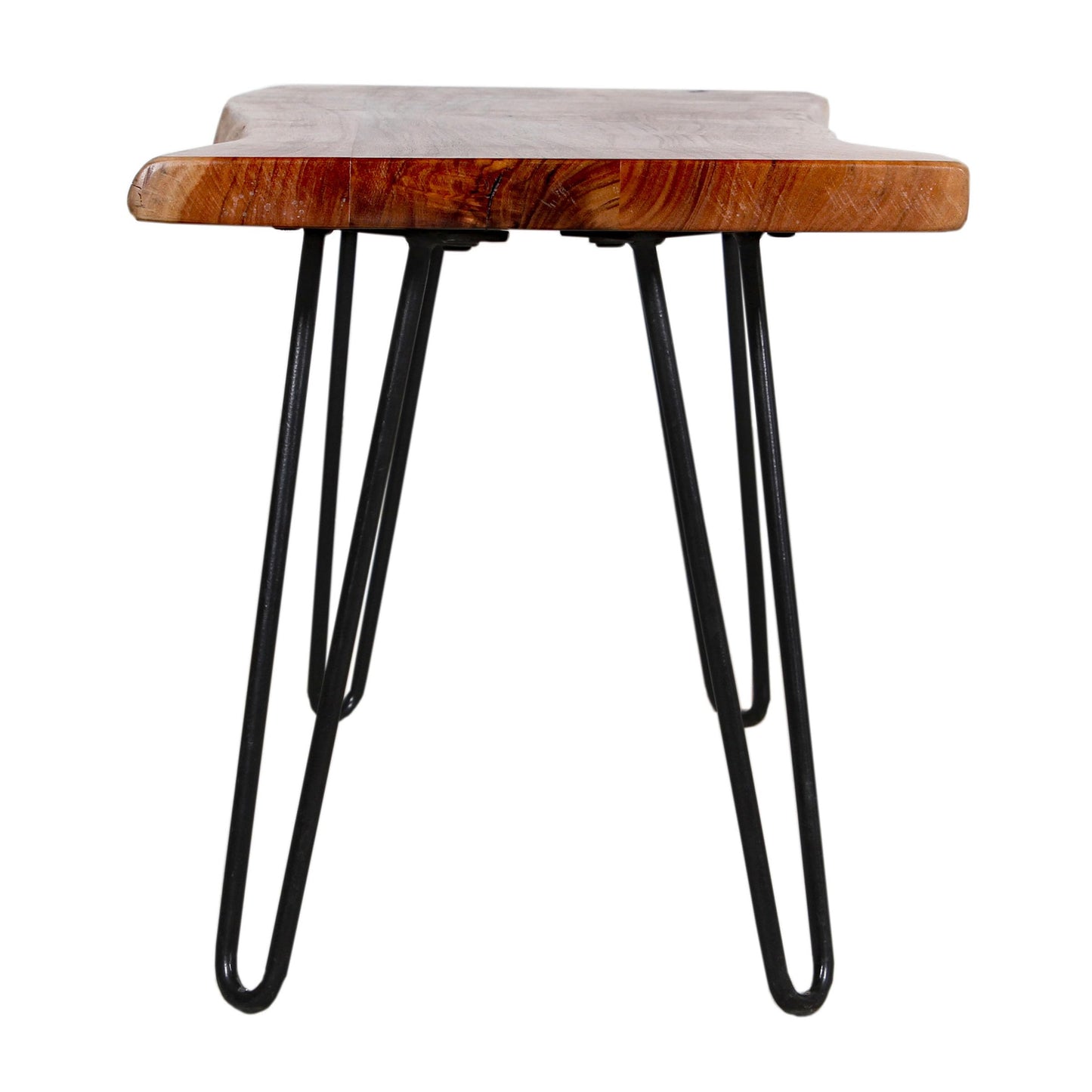 Alaterre Furniture Live Edge Wood Bench with Hairpin Metal Legs - Industrial Modern Entryway Bench with Minimalist Design - Furniture for Entryway, Dining Room, Kitchen, or Bedroom (36 Inch)