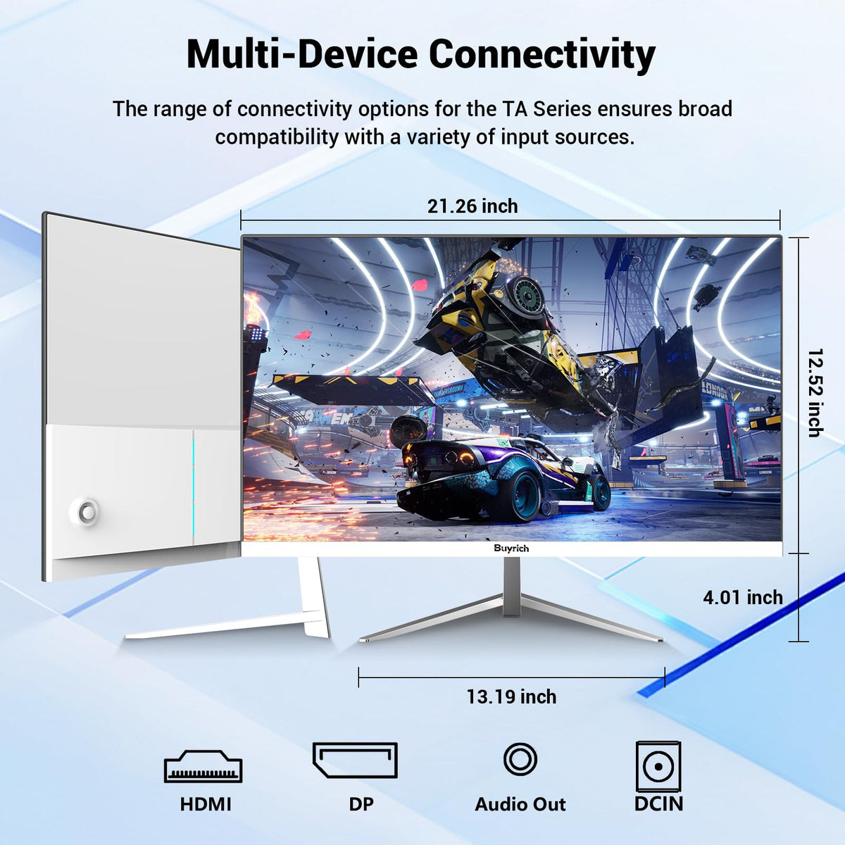 BUYRICH 24 Inch FHD 1080P 100Hz Computer Monitor, Built-in Speakers,VA Panel with 3000:1 Contrast, AMD FreeSync, HDMI Ports, HDR & Low Blue Mode, Ergonomic Tilt for Home Office