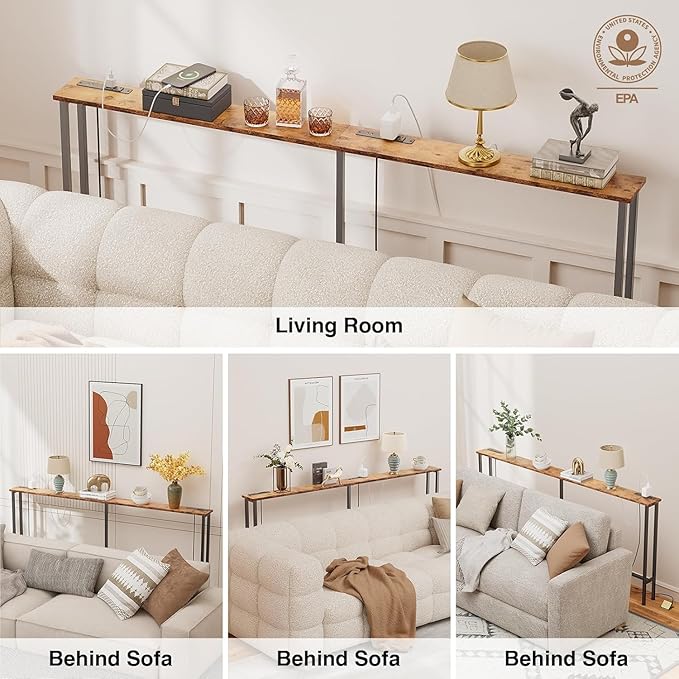 Keelian 90" Narrow Sofa Table