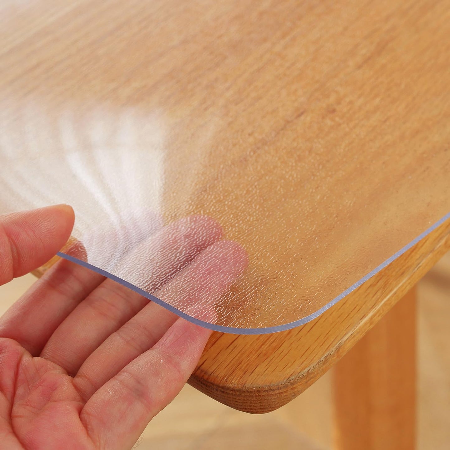 OstepDecor Frosted Clear Table Cover Protector 18 x 60 Inch, 1.5mm Thick Plastic Table Cover, Dining Table Protector Pad, Waterproof & Easy Cleaning PVC Desk Mat for Dresser, Coffee & Wooden Tabletop