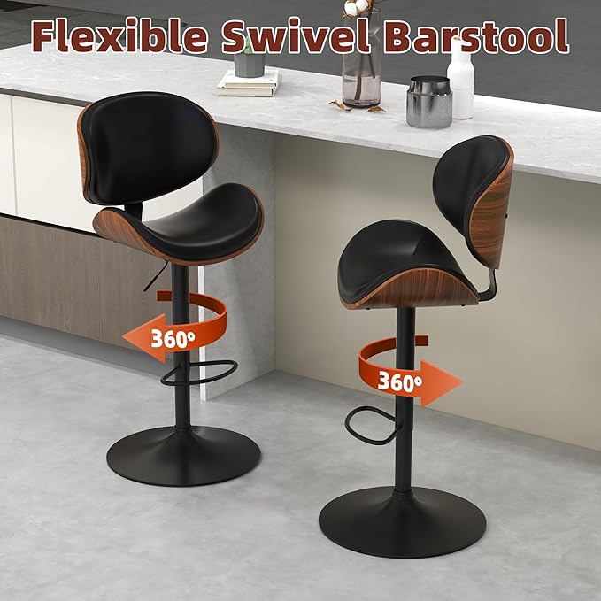 civama Bar Stools Set of 6 for Kitchen Counter, Adjustable Bar Height Chairs