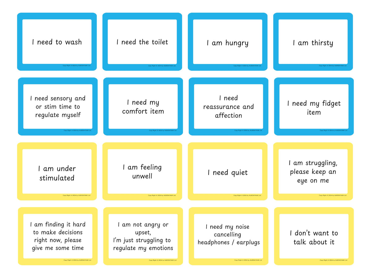 Communication Cards for ADHD and Autism, Special Needs Communication Aid for Non Verbal Adults and Children, Speech Delay Flash Cards