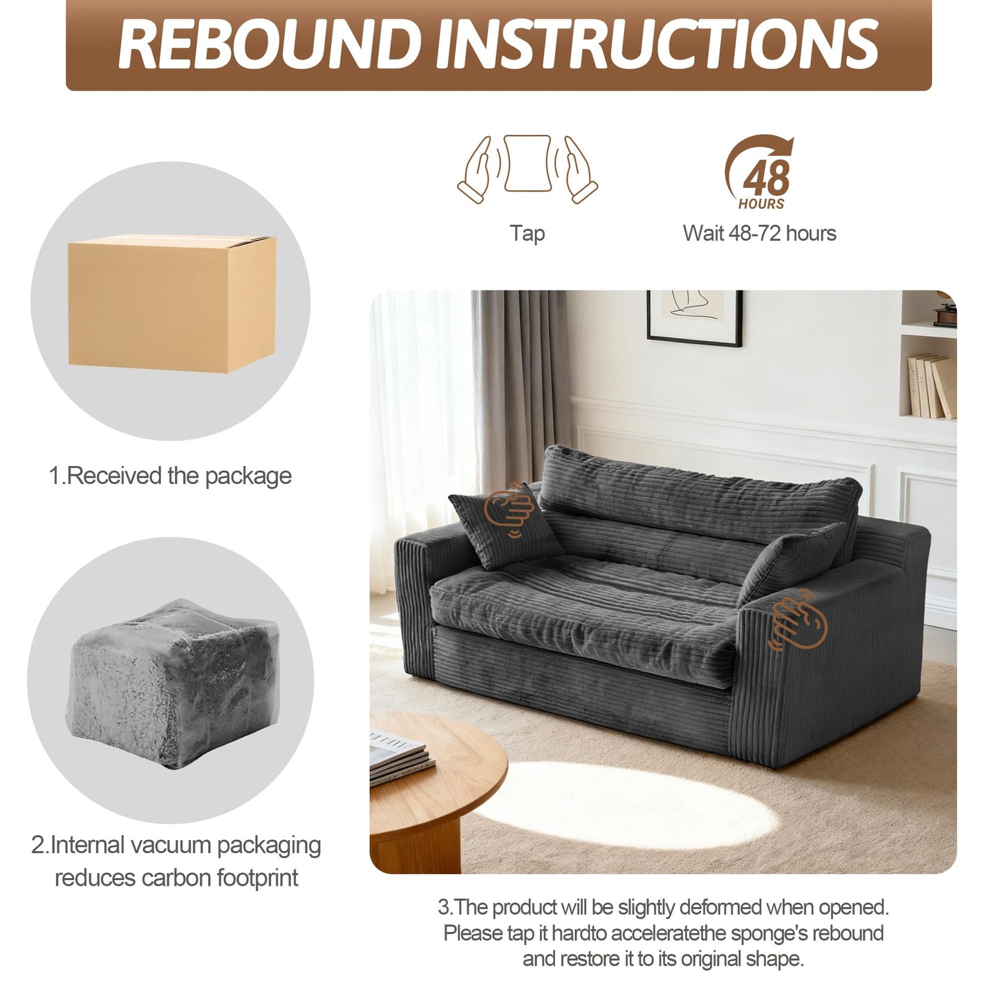NLDD Convertible Sofa Bed, Fold Out Chair with Pillow, Versatile Floor Couch with Back Support, Portable Chair Bed Comfy Floor Lounge Sofa for Living Room Bedroom Guest Room, Grey