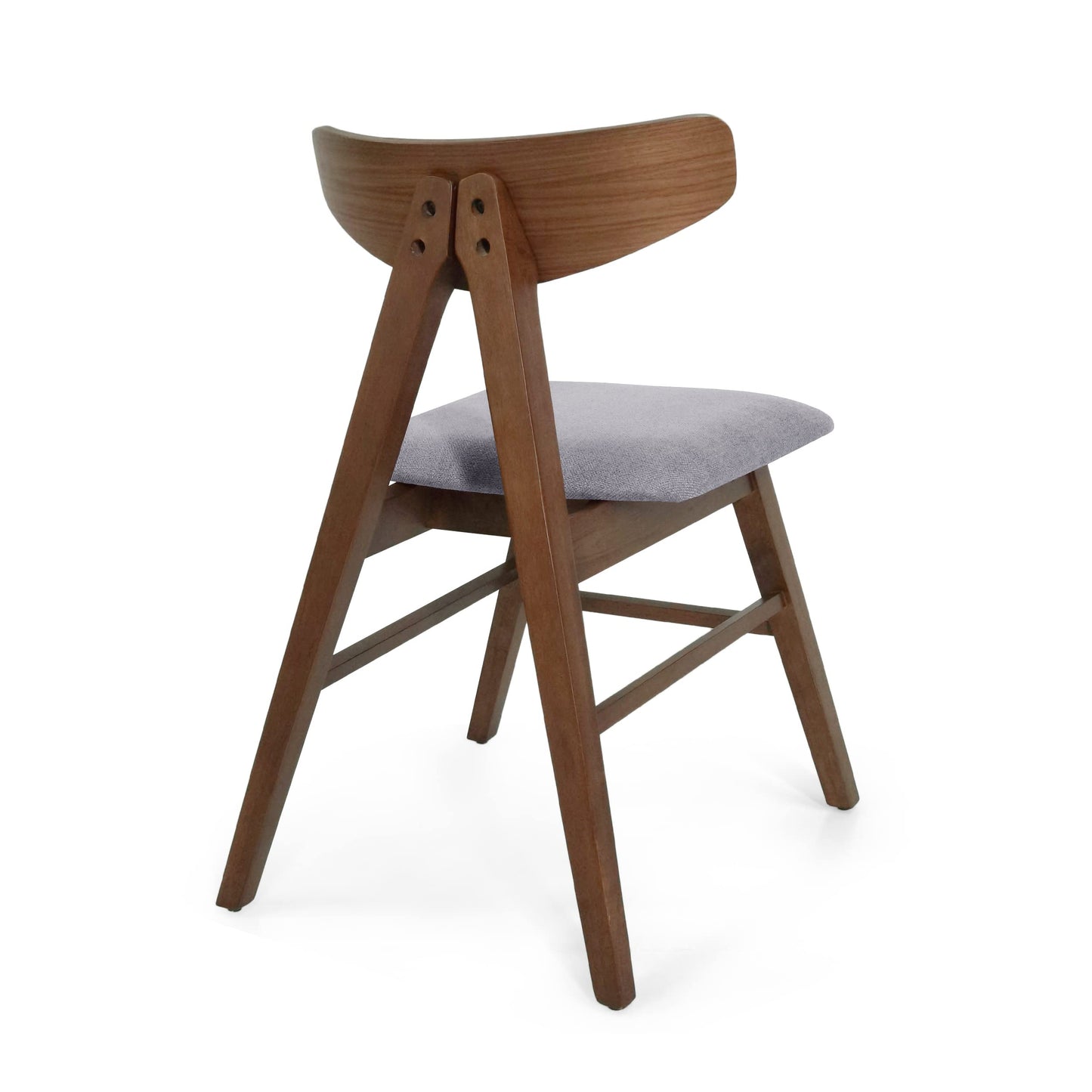 Christopher Knight Home Stocker Upholstered Dining Chairs - Dark Gray/Walnut (Set of 2)
