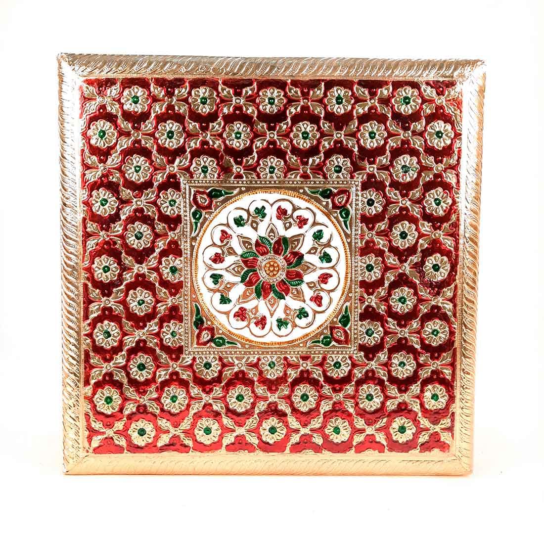 Pooja Chowki Bajot - for Diwali Pooja, Festivals, Ceremonies & Home Decoration -12 inch (Pack of 1)