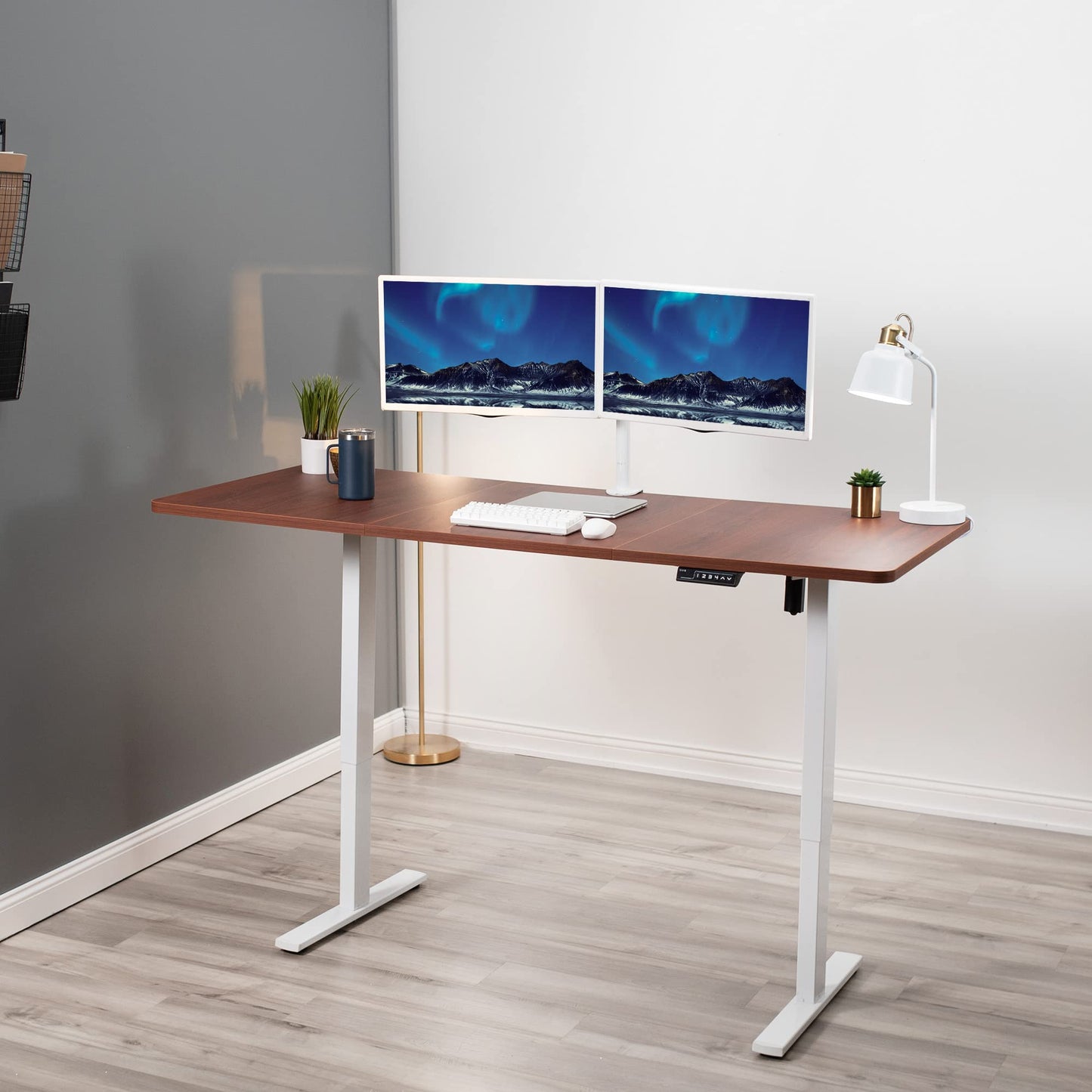 VIVO Universal 71 x 36 inch Table Top for Standard and Sit to Stand Height Adjustable Home and Office Desk Frames, Dark Walnut Extra-Wide Desktop, DESK-TOP72-36D