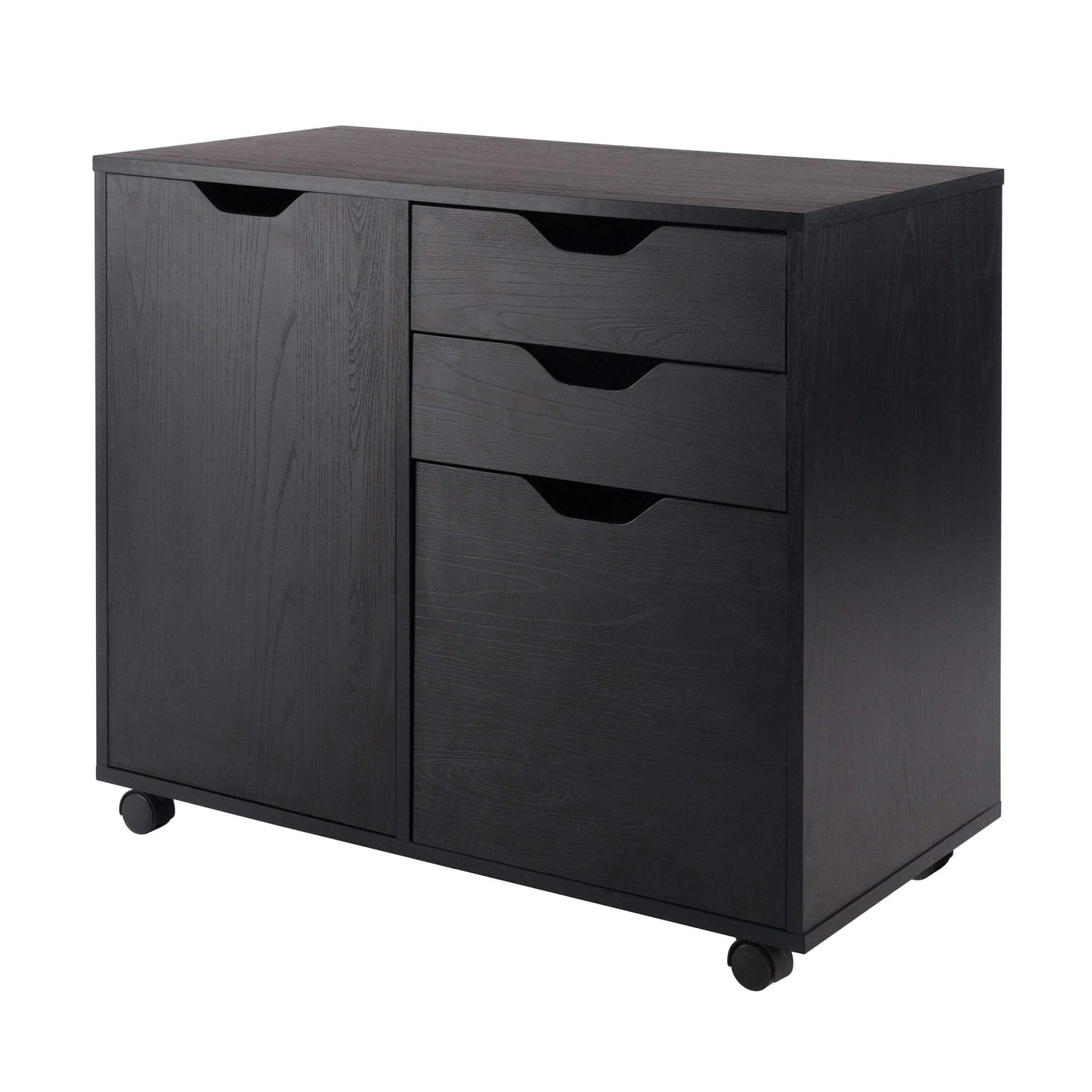Winsome Halifax Mobile Storage Cabinet with Doors & Drawers, Stylish & Functional Home Storage Cabinet for Filing, Kitchen Organization, Moveable Furniture for Office, Dorms, Apartments