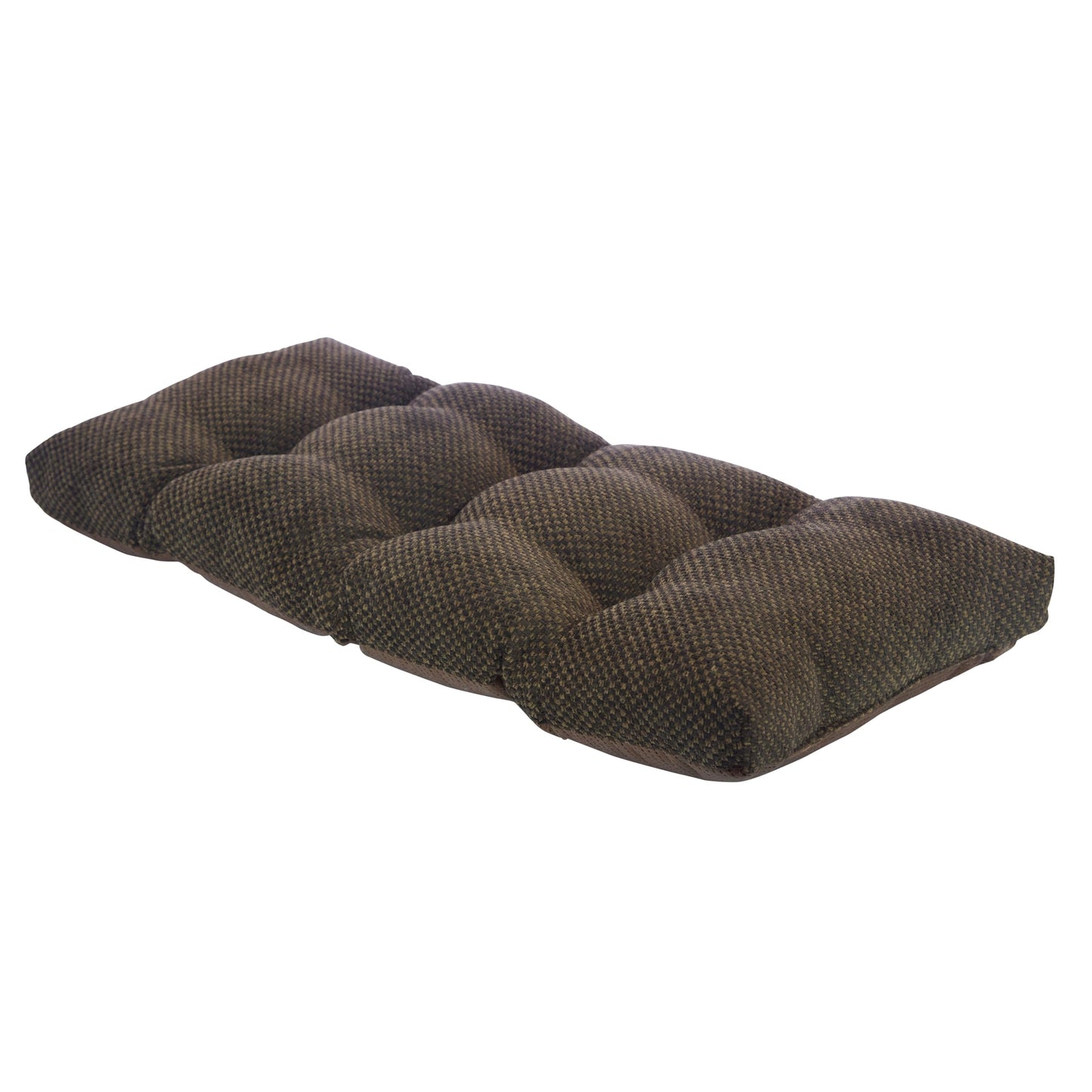 Klear Vu The Gripper Non-Slip Tufted Bench Cushion for Indoor Furniture, Assembled in USA, Entryway Storage, Bay Window, Corner Nook or Piano Seat, 33 Inches, Chenille Dark Brown