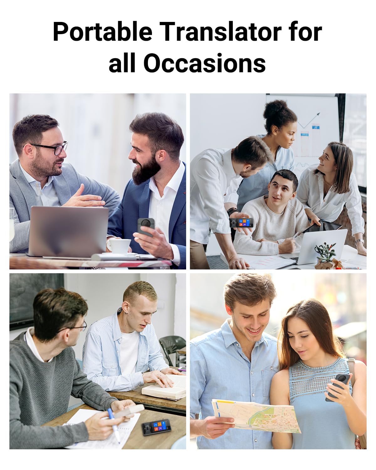 XUPURTLK Language Translator Device, Voice Translator Device Two Way, 144 Languages Real-Time Translator Device No WiFi Needed, Offline & Recording & Photo Translation for Travel, Business, Learning