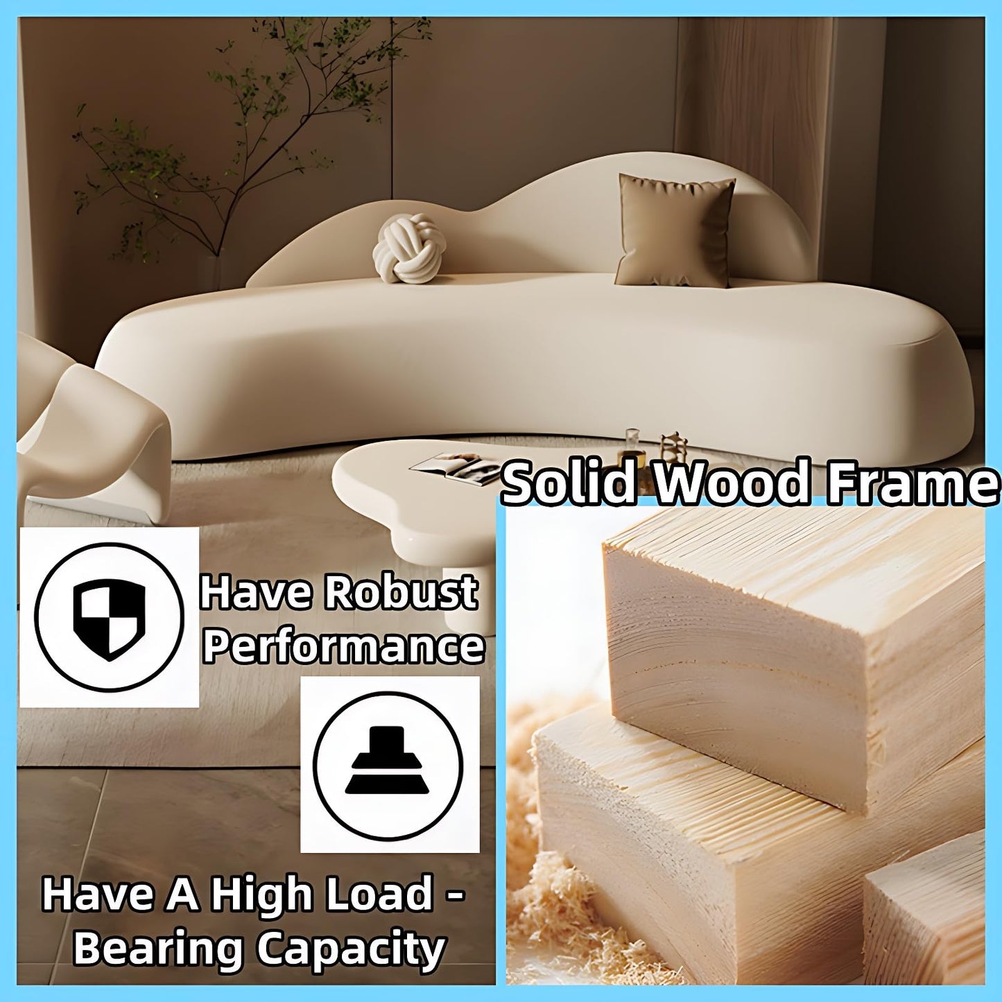 Arc Shaped Modular Sofa Set - Modern Leather Modular Sofa with High Density Cushions, Solid Wood Frame | Stylish Living Room Sofa Set, Suitable for Offices, Lounges (Style E, 67")