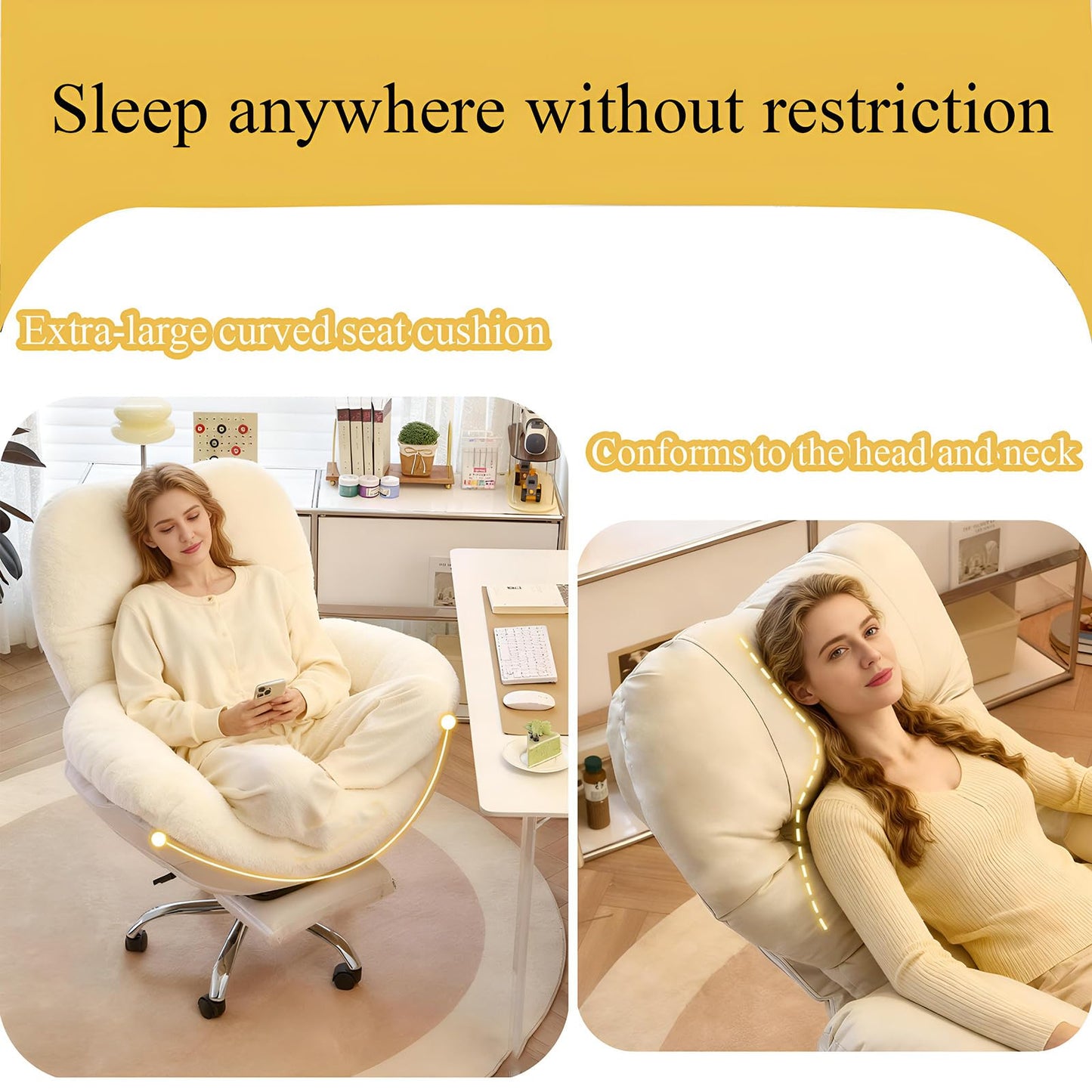 Lazy Sofa Gaming Chair,with Retractable Footrest 360 Swivel Study Chair Lift Computer Gaming Chair Ergonomic Office Chairs Reading Chair for Living Room Bedroom Office