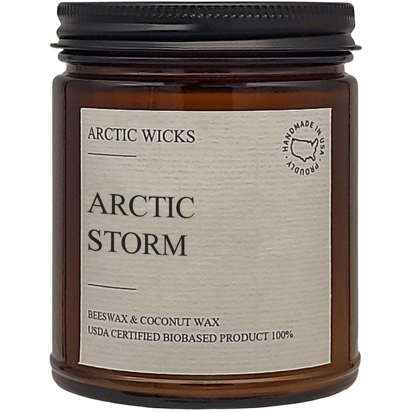 Arctic Wicks 3 Pack Spring Candle Set - Sea Salt & Orchid, Ocean Breeze & Arctic Storm | Coconut Beeswax Candles | 9oz Amber Jar | Farmhouse Candles Non-Toxic Clean Burn 100% USDA Certified Biobased