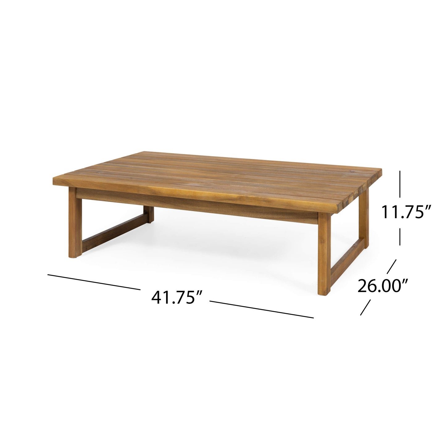 Christopher Knight Home Timothy Outdoor Acacia Wood Coffee Table, Teak Finish