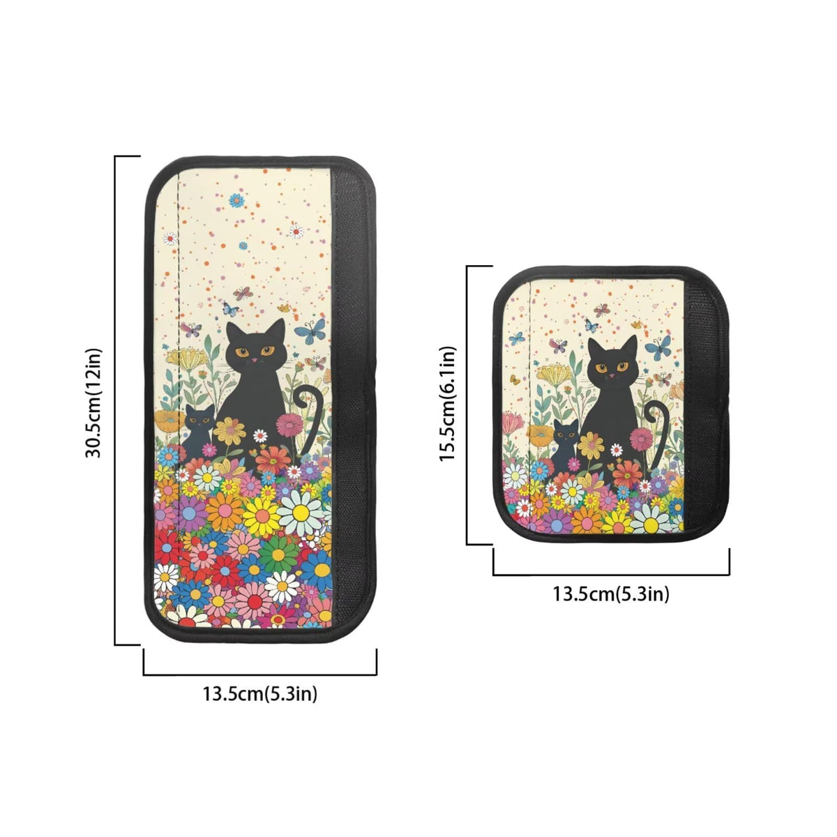 Hwzdsyxl Black Cat Daisy Print Refrigerator Door Handle Covers Set of 6 Kitchen Appliance Handles Decor Anti-Static Fridge Handle Cover Keep Off Fingerprints Oil Stains Food Spot