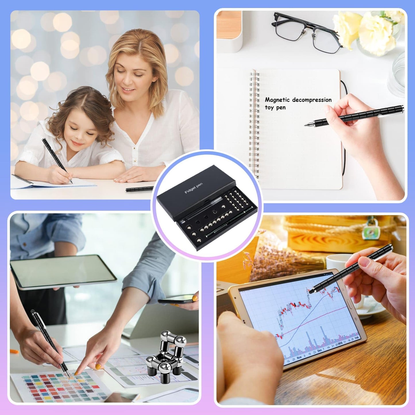 Gifts for Men Fidget Pen: Ideal Father's Day Mother's Day Graduation Gift Set,Cool Office School Desk Toy for Teens Adults, White Elephant Gifts, Cool Gadget for ADHD Men Women,Best for Stress Relief
