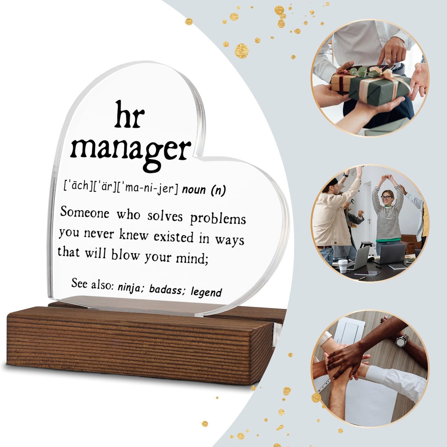 HR Manager Gifts, Human Resources Manager Gifts, Funny HR Manager Gifts, Funny HR Gifts, HR Humor Gifts, HR Office Decor, HR Gifts for Coworkers Women Manager Desk Decorative Sign GHH3