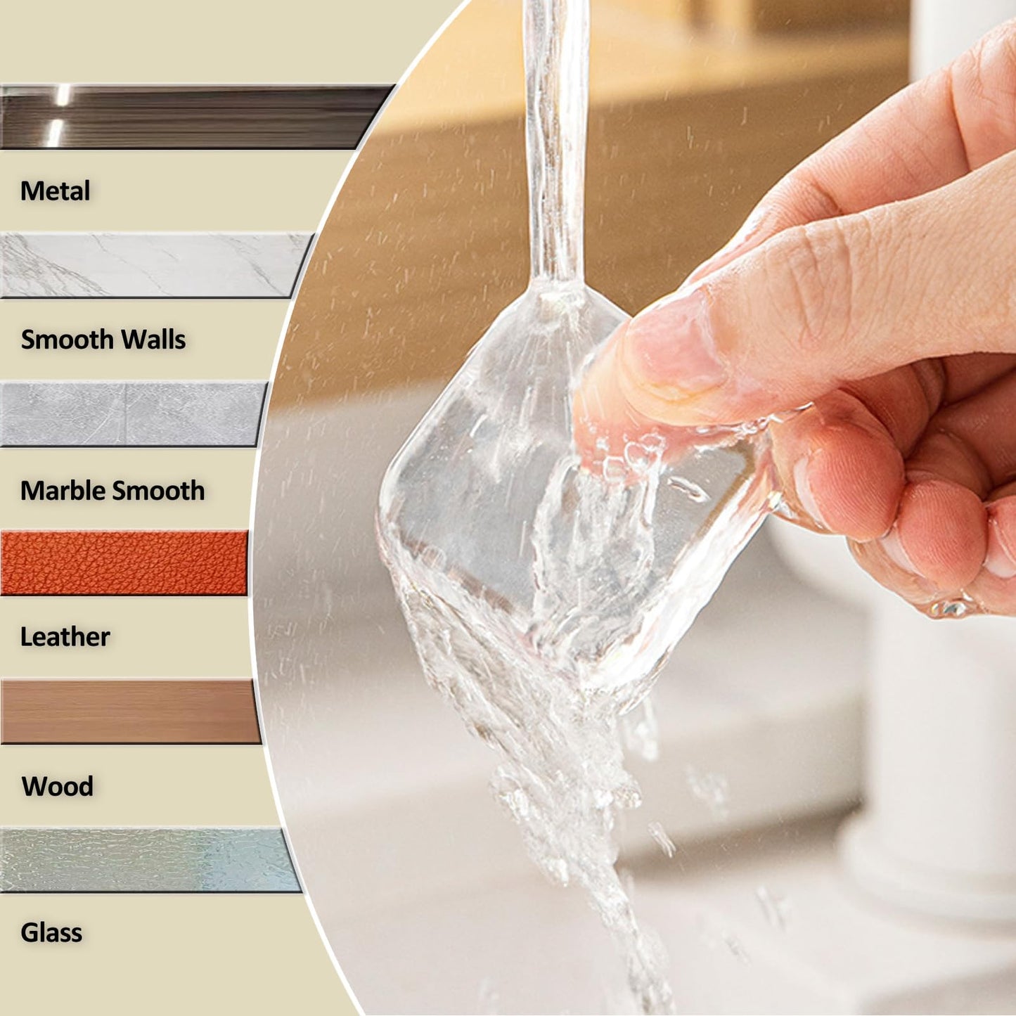 Door Stopper Wall Protector, Wall Shield Bumper Guard from Door Knobs,Sturdy Self Adhesive,Soft and Transparent,Washable Reusable Shock Absorbent Gel for Home Office (6, Transparent)