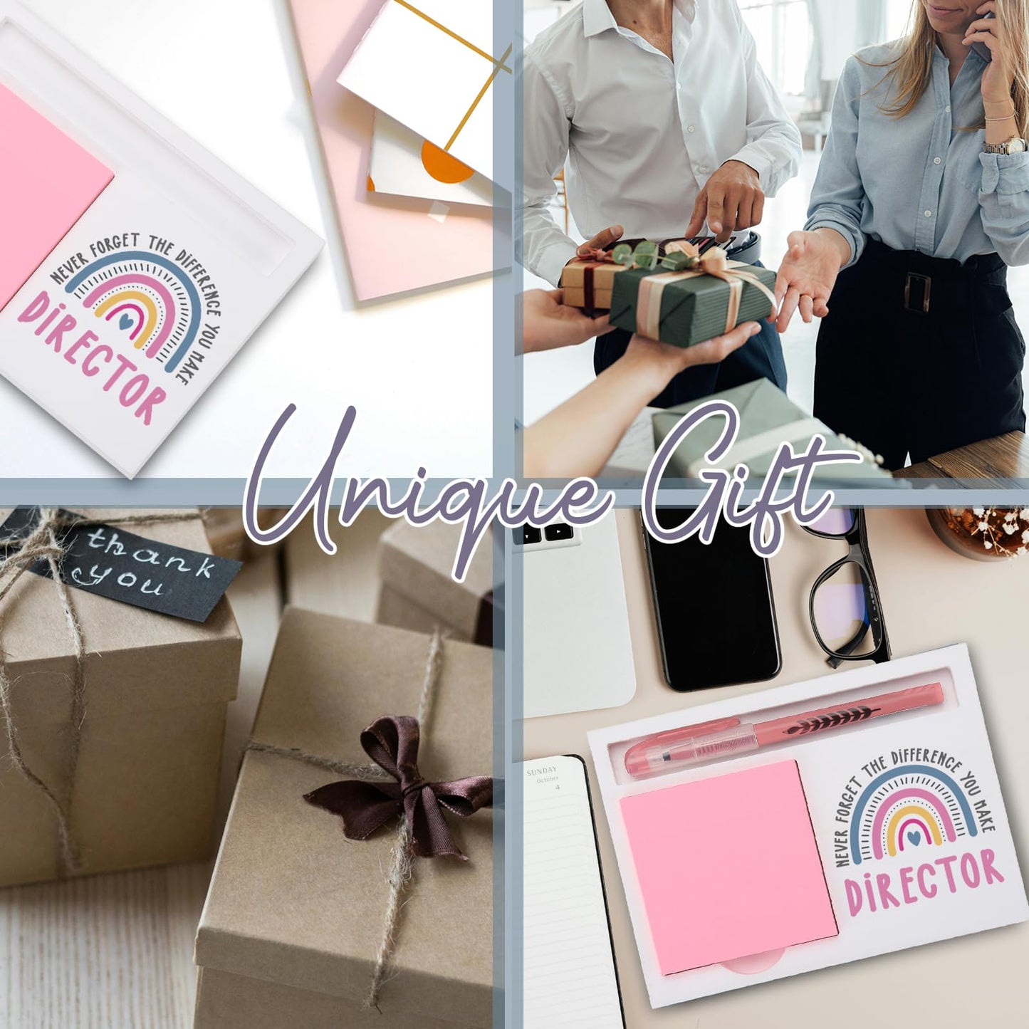 Director Gifts Sticky Note Holder, Thank You Gift for School Director, Program Executive Leader, Education Appreciation Week, Graduation or Holiday Recognition PB054