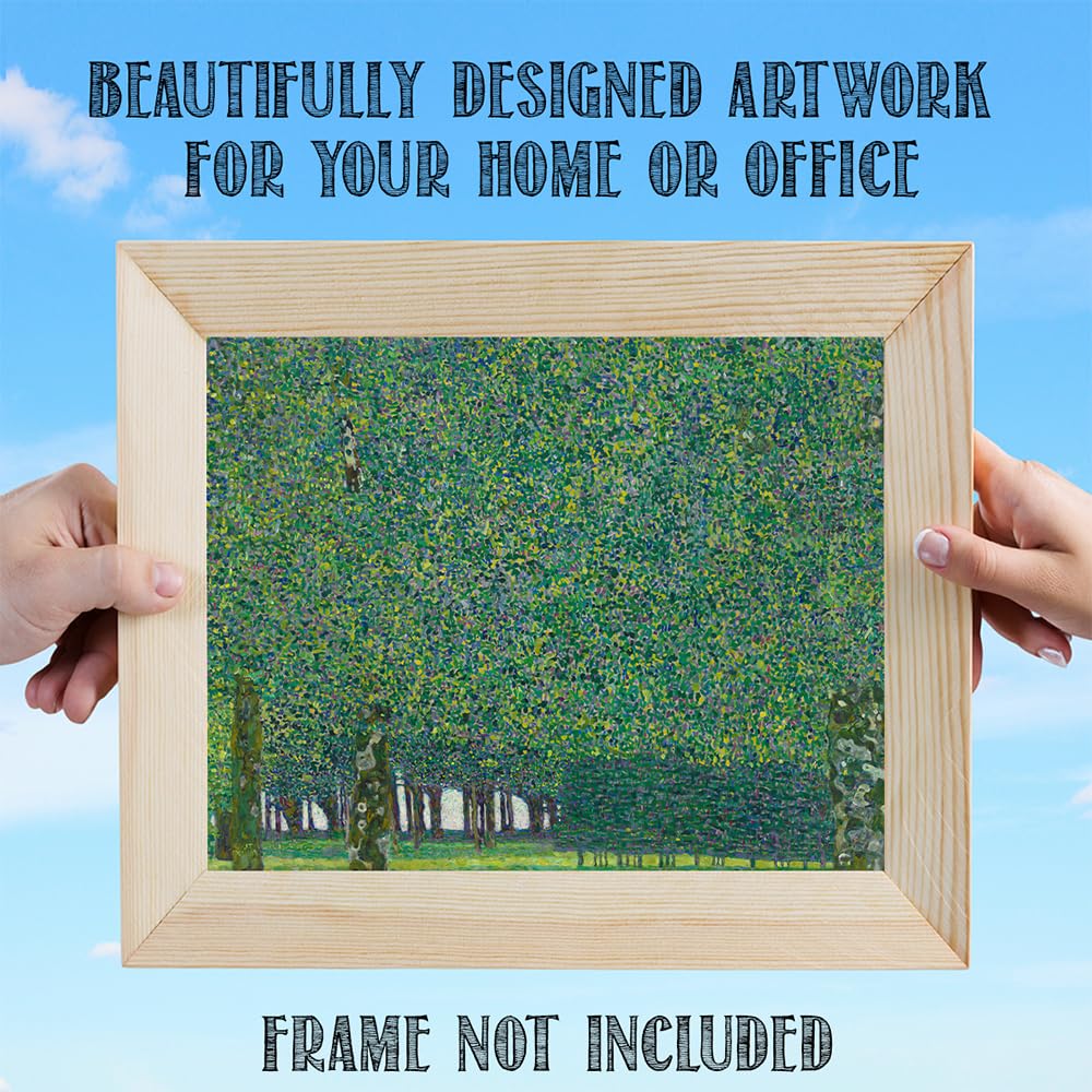 Gustav Klimt The Park 11x14 Unframed Print – Nature-Inspired Fine Art Reproduction, Abstract Forest Painting for Peaceful Home, Office, or Meditation Space Décor