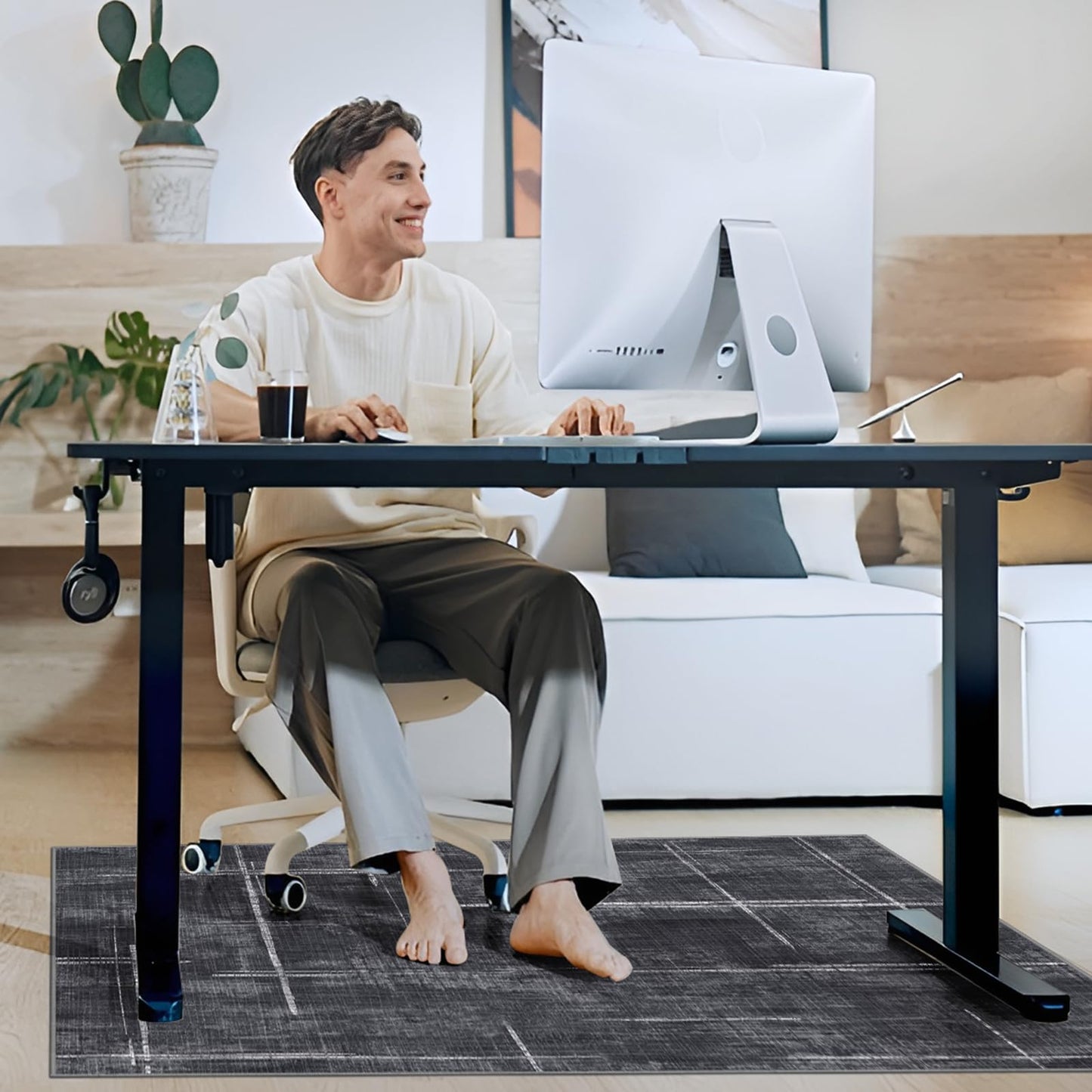Office Chair Mat for Hardwood Floor&Tile Floor,36"X 48" Heavy Duty Desk Chair Mat for Hard Floors,Under Desk Rug for Rolling Computer Chair,Anti Slip,Low Pile Carpet Floor