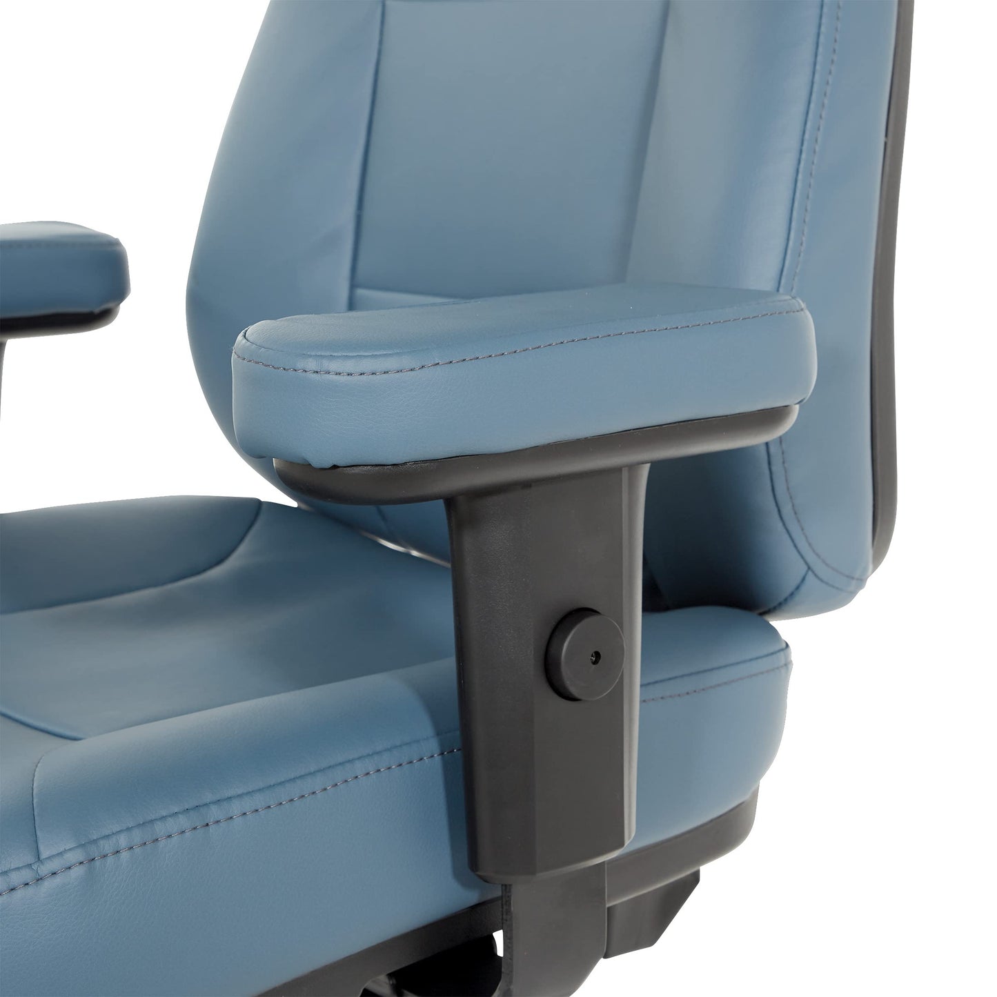 Office Star EC Series Professional Executive Ergonomic High Back Office Chair with Dual Function Control, Padded Contour Seat and Adjustable Padded Arms, Dillon Blue