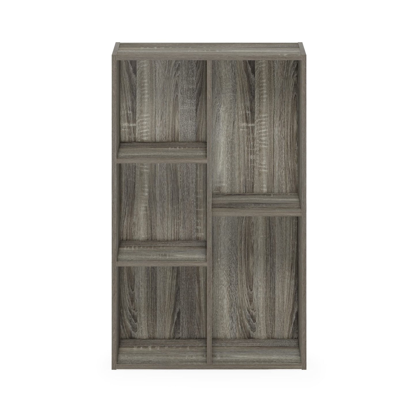 Furinno Luder 5-Cube No Tool Assembly Open Shelf, French Oak