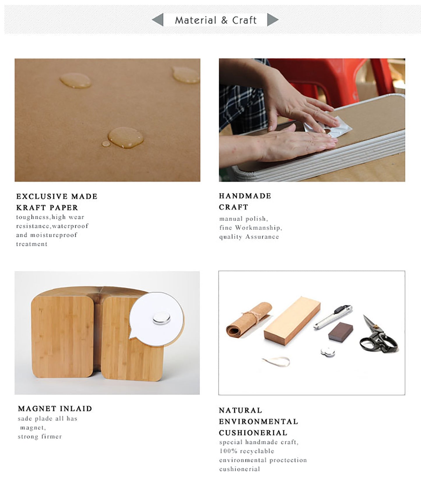 Ihpaper AlienTech Home Furniture Softeating Modern Design Accordin Folding Paper Stool Sofa Chair Kraft Paper Relaxing Foot Stool-Fashion Paper Design, Ideal for School, Kitchen,Living & Dining Room
