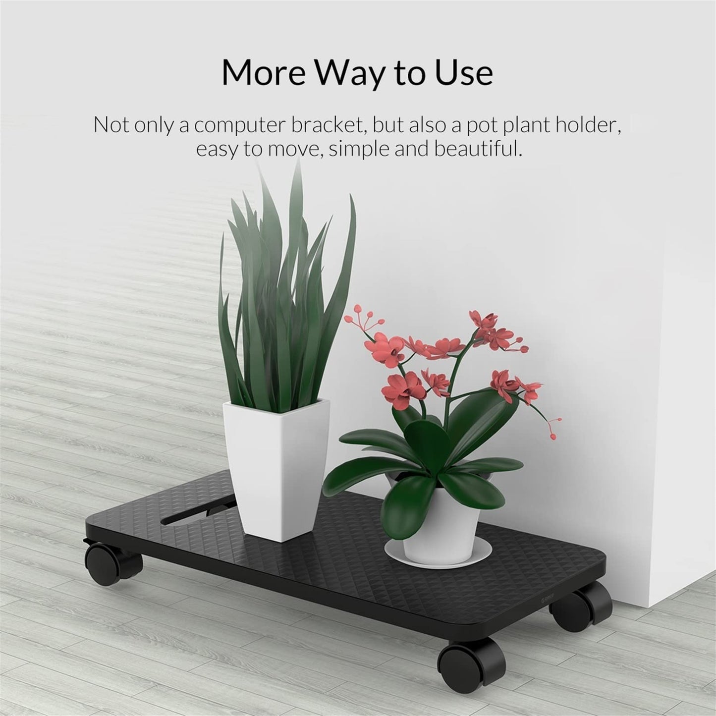 CPU Stand PC Tower Stand Mobile CPU Holder Desktop ATX-Case with 2 Locking Wheels and 2 Caster Wheels for Gaming PC Case PC Tower Shelf (Color : with Baffle) (With Baffle)