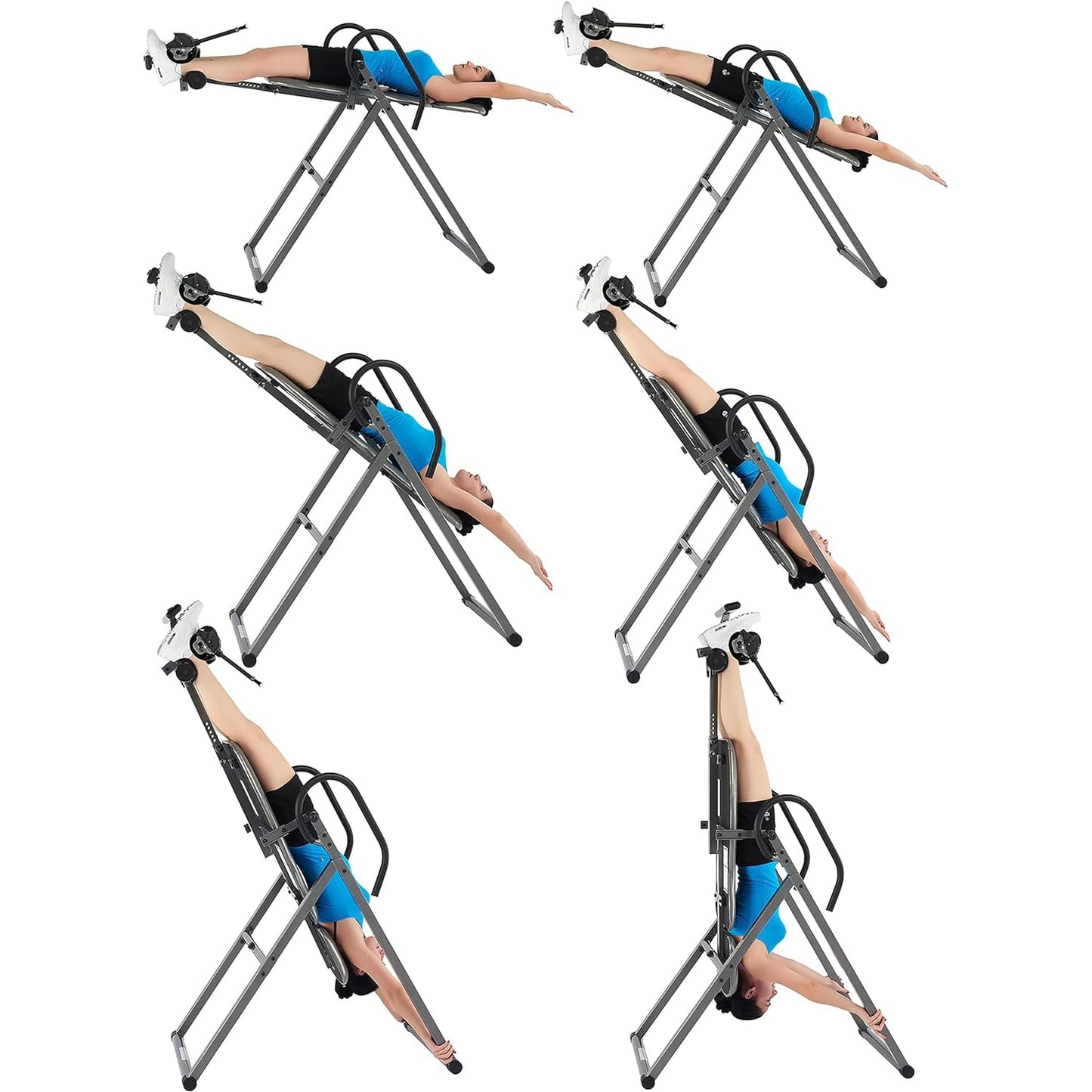 Innova Health and Fitness Inversion Table with Adjustable Headrest, Reversible Ankle Holders, and 300 lb Weight Capacity - Premium