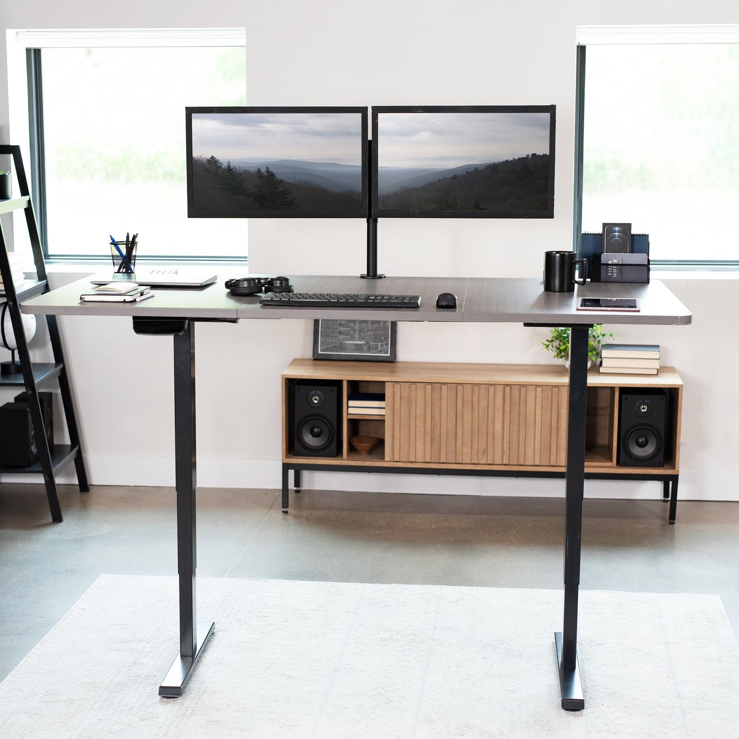 VIVO Universal 71 x 36 inch Table Top for Standard and Sit to Stand Height Adjustable Home and Office Desk Frames, Dark Gray Extra-Wide Desktop, DESK-TOP72-36G