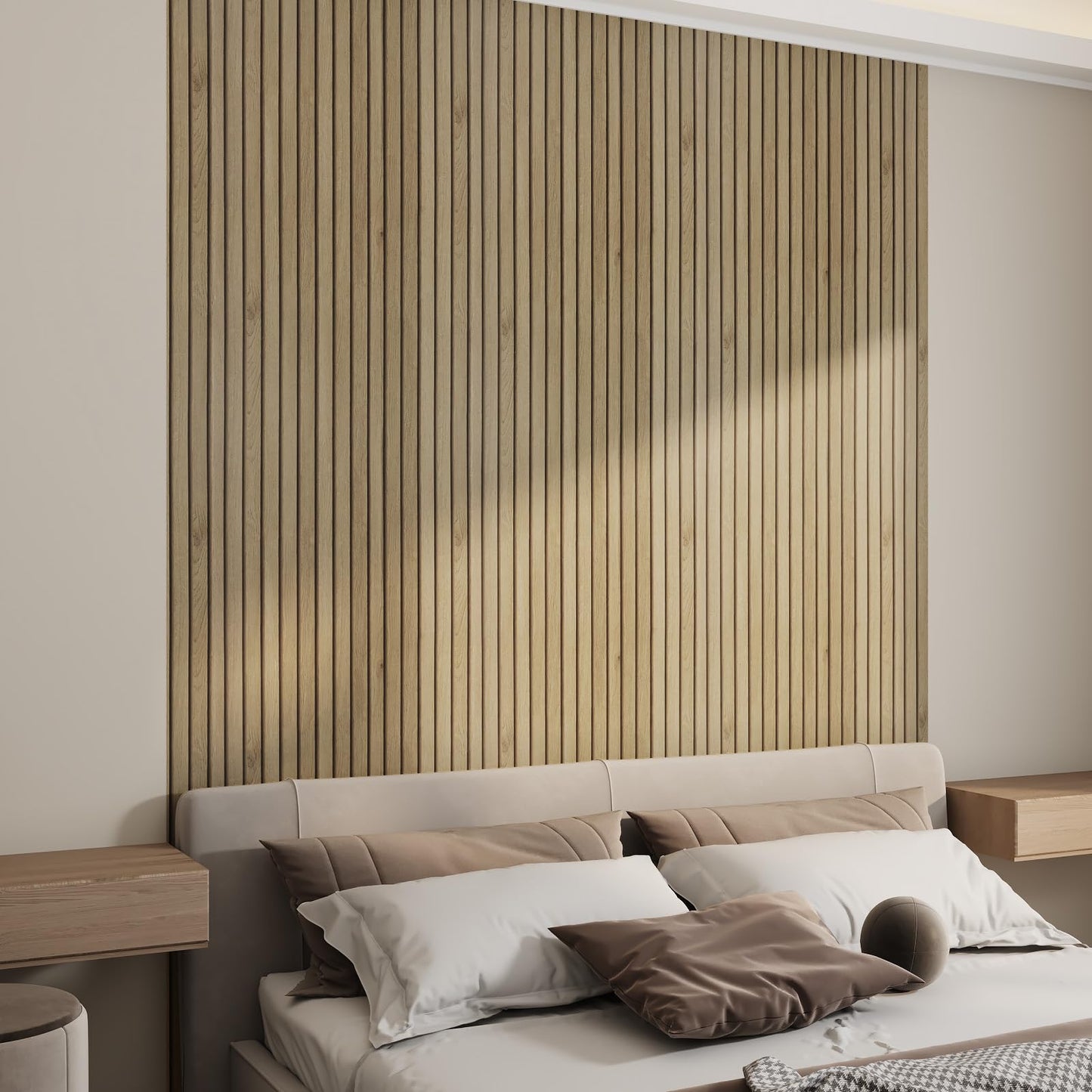 Livelynine Slats Wood Wallpaper Peel and Stick Removable Natural Wood Contact Paper Peel & Stick Accent Wall Vinyl Beadboard Paneling Faux Wood Slat Wall Panel Wallpaper for Bedroom Bathroom 15.8x78.8