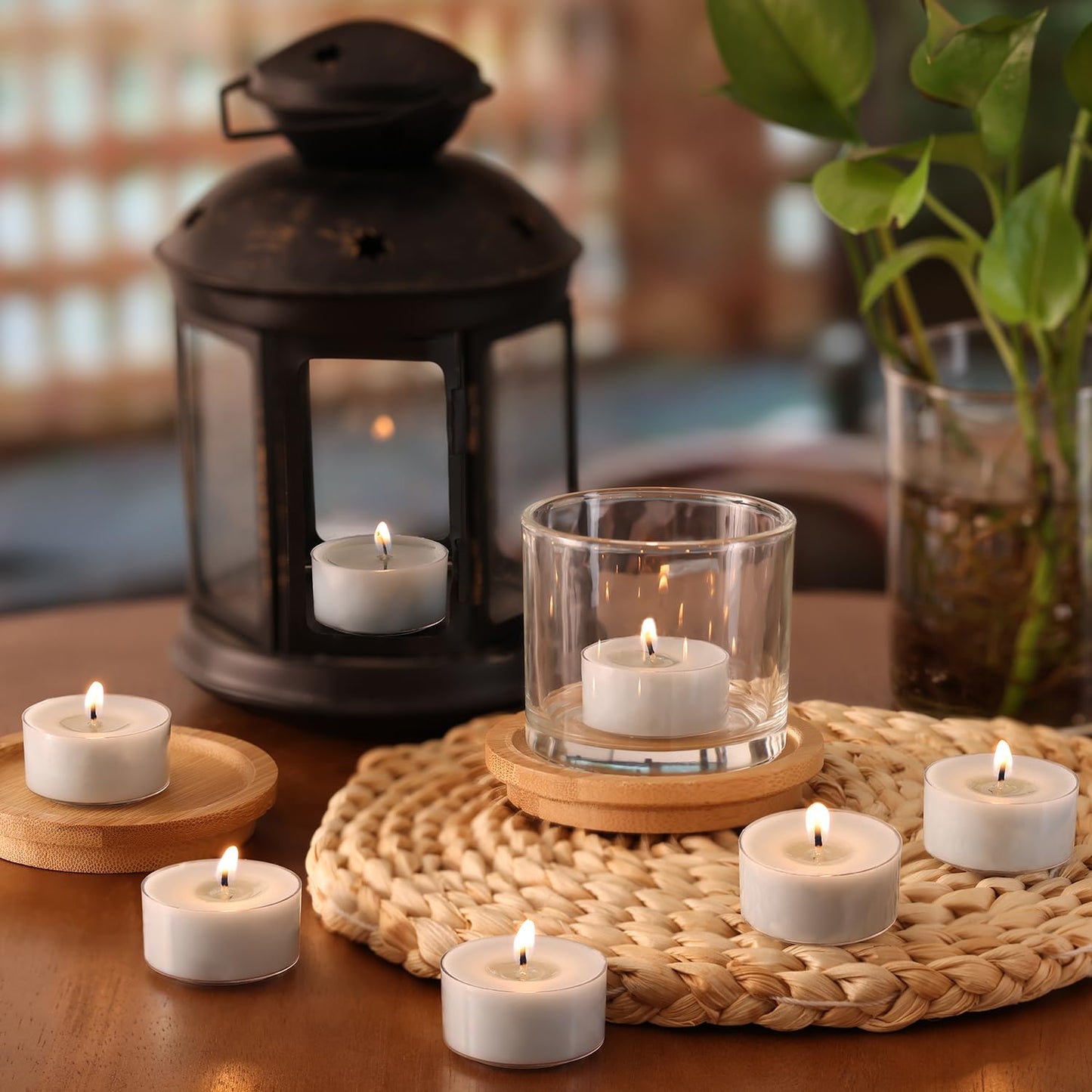 Ocean Memory Scented Tea Lights Candles β Soft Blue β 6 Hour Burn β 100% Palm Wax β Scented Tealight Candles for Holiday Relaxation, Winter Gatherings β 48 Pack Scent Votive Candle