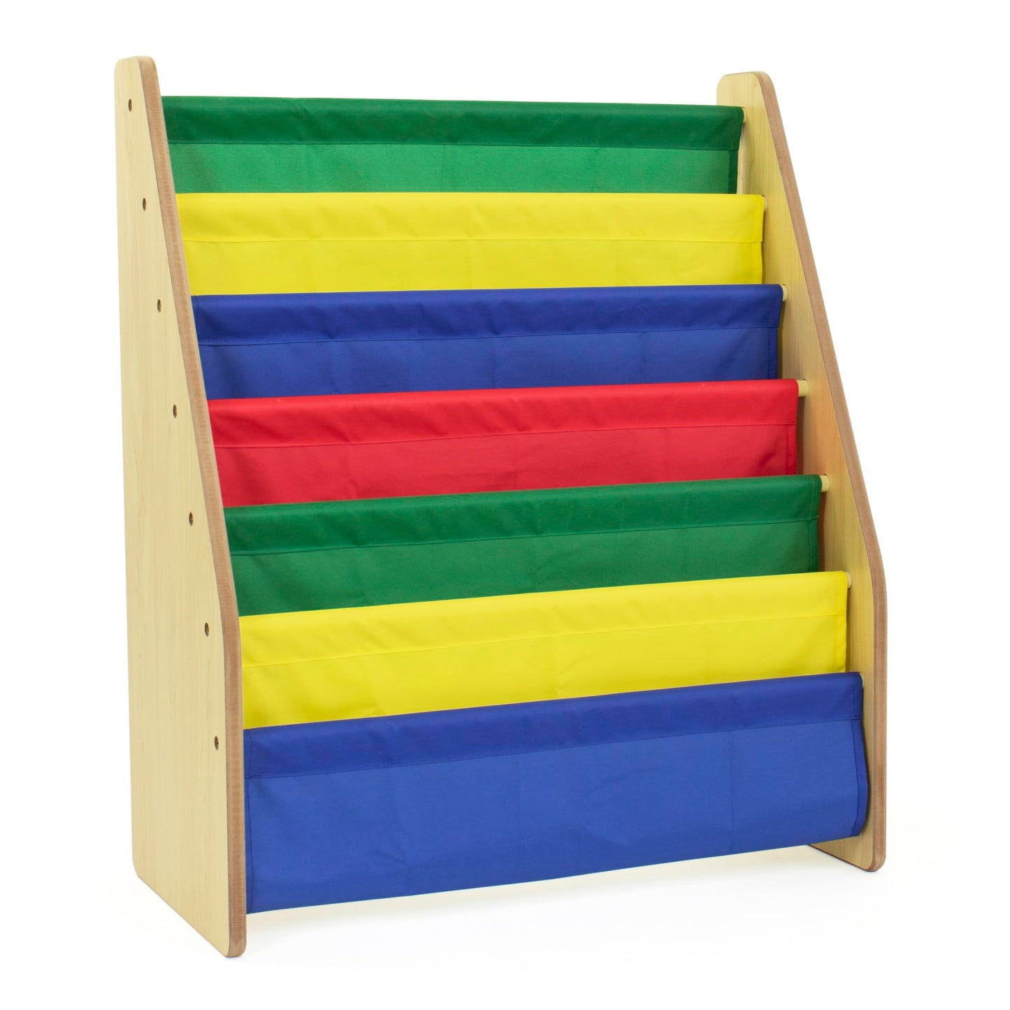 Humble Crew Kids Bookshelf, 6-Tier Front-Facing Book Display Organizer, Montessori Toddler Bookcase for Playroom, Bedroom & Reading Corner Natural/Primary