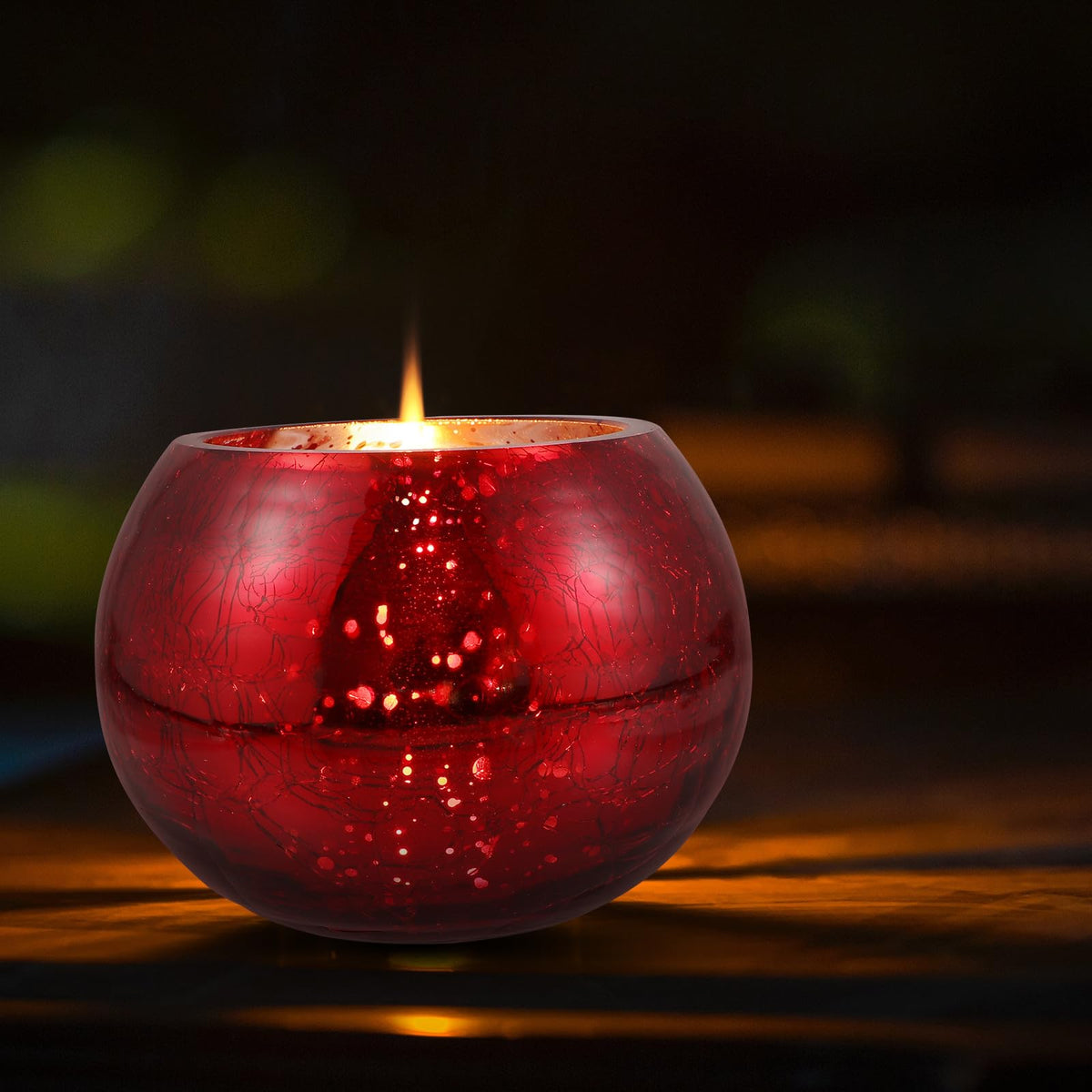 Luxshiny Valentine's Day Glass Tealight Holder Red Frosted Floral Pattern Candle Cup Romantic Aromatherapy Decor for Wedding Home Relaxation