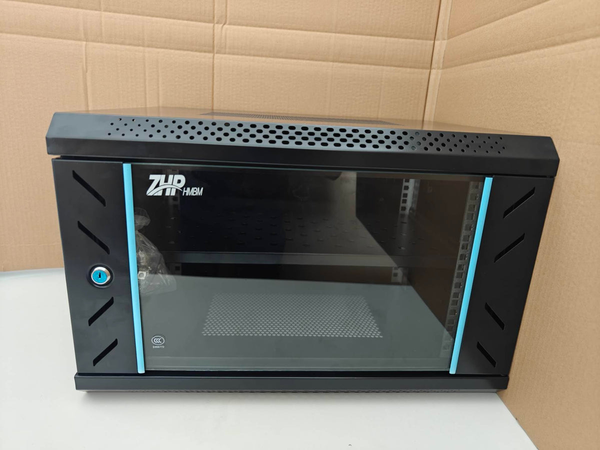 ZHPHMBM 6U Wall Mount IT Network Rack Cabinet - SPCC Cold-Rolled Steel with Vents for Heat Dissipation, Easy Assembly and Cable Routing 15 in Depth for AV and Network Equipment