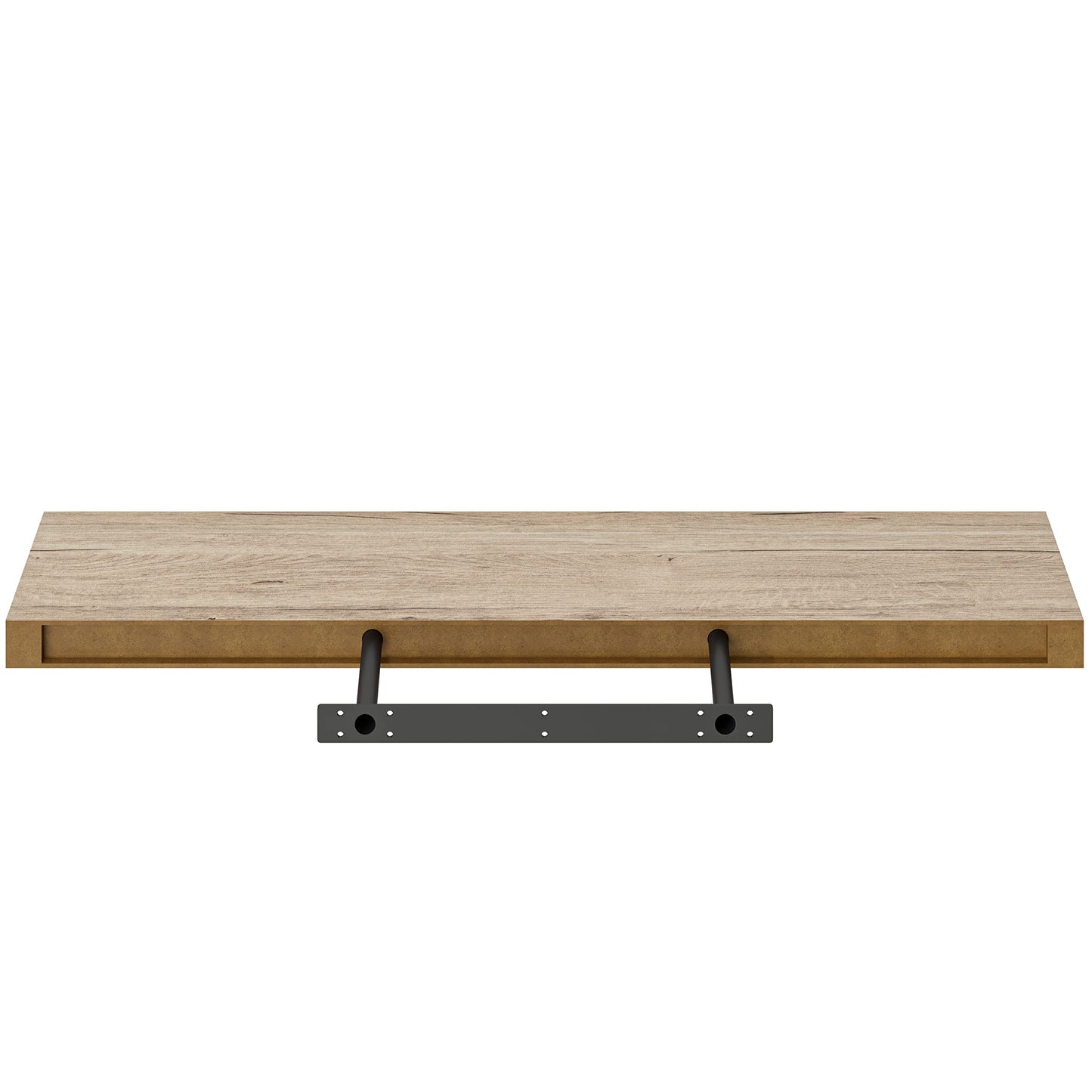 Ballucci Floating Shelf, 36" Wood Wall Shelf with Invisible Brackets for Bathroom, Living Room, Bedroom, Kitchen, Nursery, 8" Deep, Oak Finish