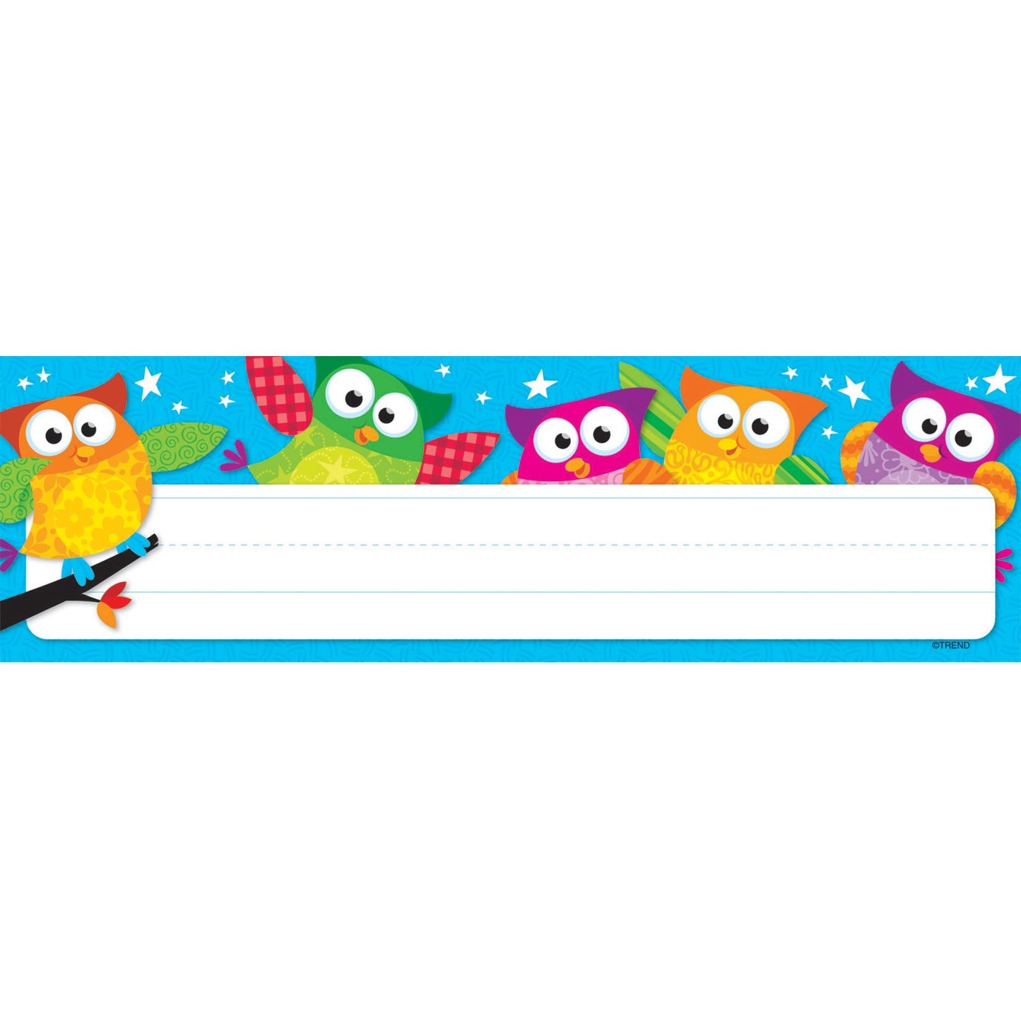 TREND Owl-Stars! Desk Toppers Name Plates, 2-7/8" x 9-1/2", 36 Count