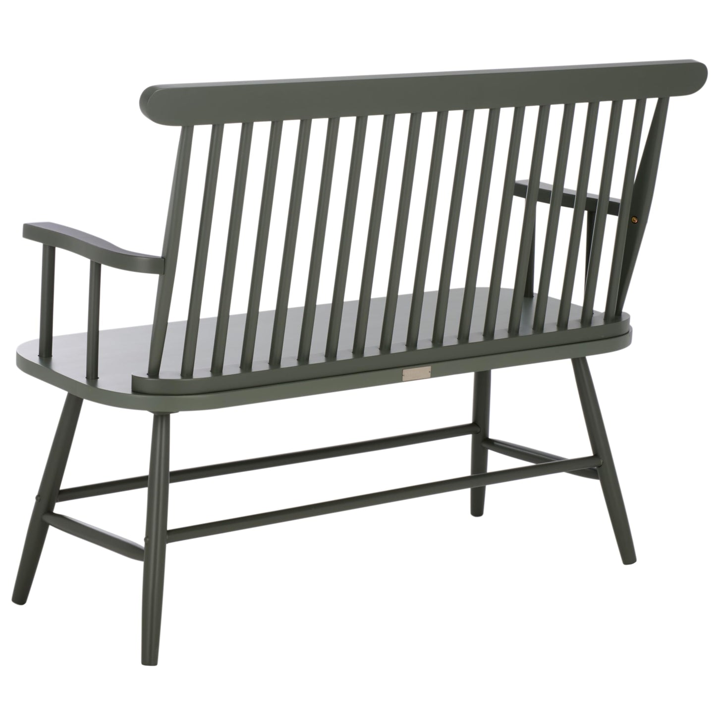 SAFAVIEH Home Collection - Eton Dark Green Solid Wood Bench, Farmhouse Spindle Back Indoor Seating for Entryway or Dining (BCH3300B)