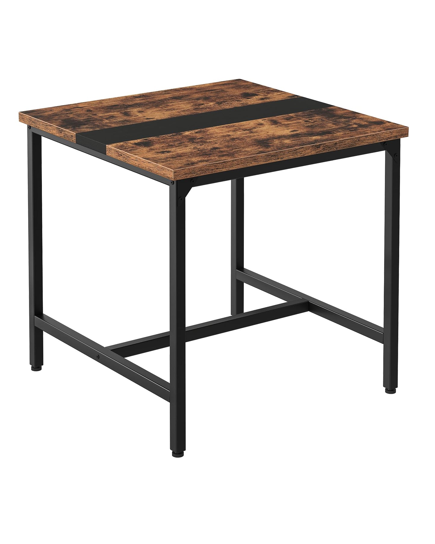 CHOEZON Square Kitchen Dining Table, 29.5'' Dining Table, Small Dining Tables, Writing Desk, Coffee Tables, for Restaurant, Living Room, Apartment, Rustic Brown and Black TCZ02BF