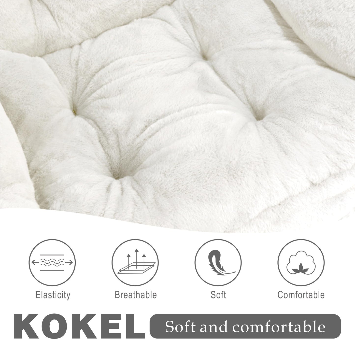 Kokel Lazy Chair with Folding Ottoman,Living Room Chairs, Accent Contemporary Lounge Chair, Single Steel Frame Leisure Sofa Chair with Armrests and A Side Pocket (TM3WHITE)