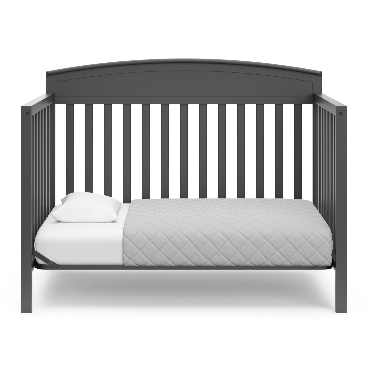 Graco Benton 5-in-1 Convertible Crib – GREENGUARD Gold Certified, Converts from Baby Crib to Toddler Bed, Daybed and Full-Size Bed, Fits Standard Full-Size Crib Mattress (Gray)