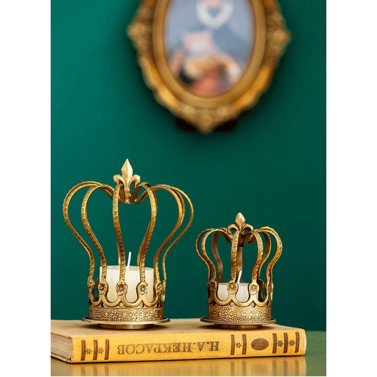 XILIN-1987 Candle Holderss European Style Brass Candle Holder Creative Candle Stand Home Decoration Decoration Home Dining Table Candlesticks Decorative Candlestick