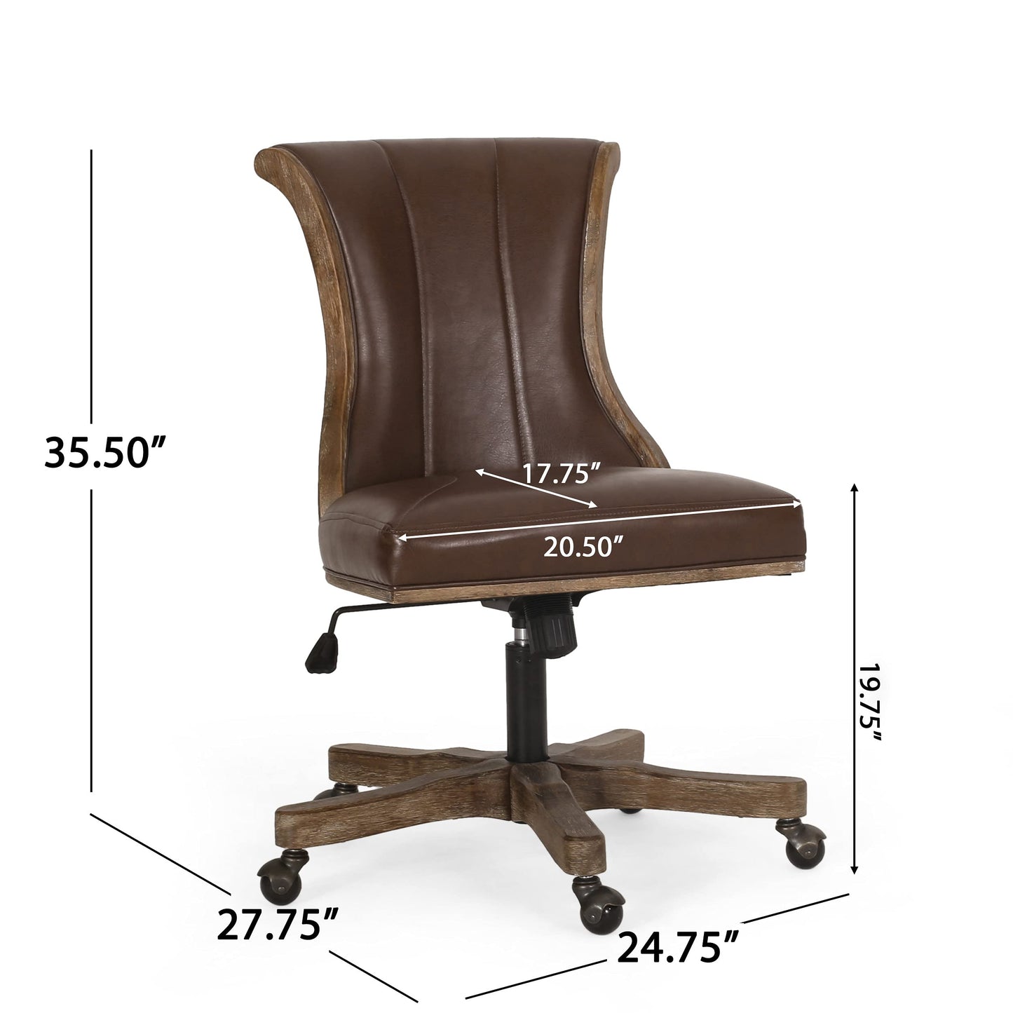 Christopher Knight Home Coulee Office Chair, Dark Brown + Natural