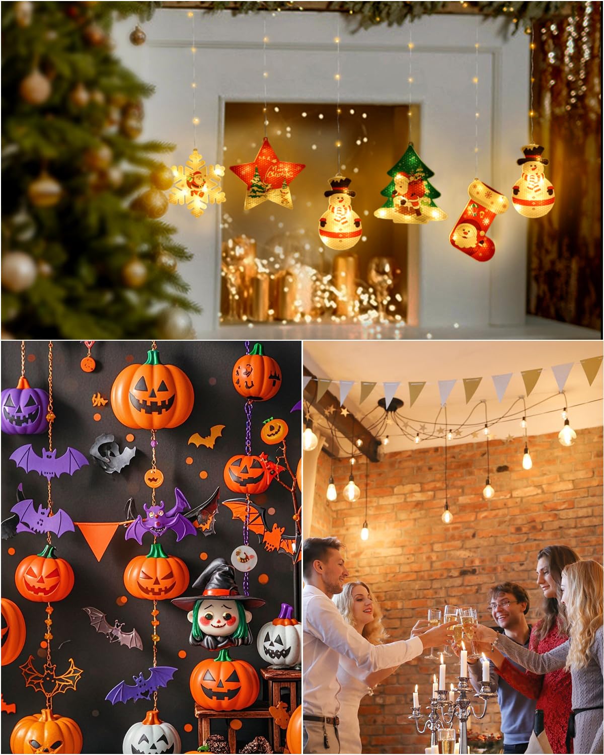 ispneay 40 Pack Adhesive Ceiling Hooks for Hanging:Ceiling Decor for Classroom Bedroom Kitchen Party Birthday Halloween Christmas - No Drill Small Drop Ceiling Hanger and Strips for Decorations