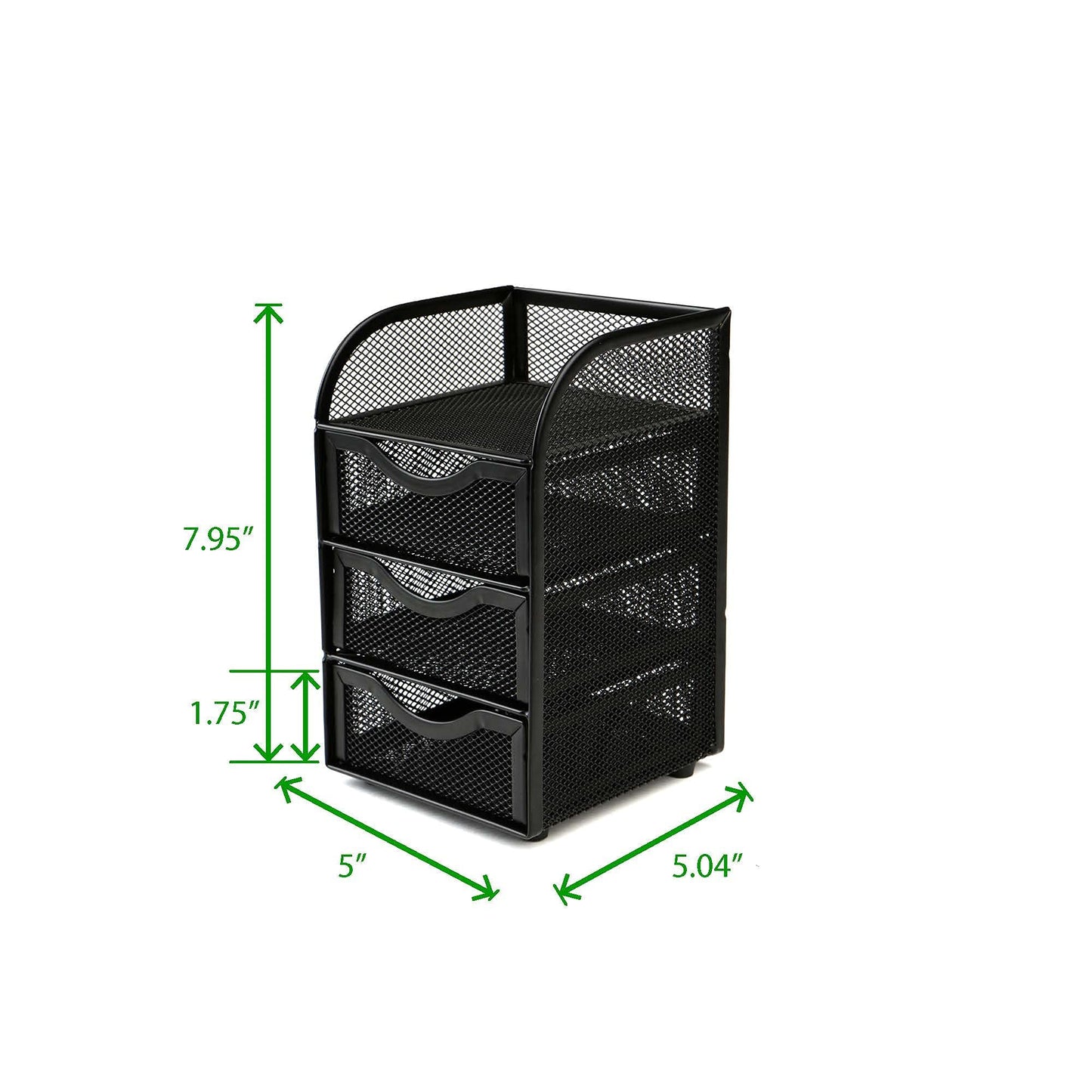 Mind Reader Desktop Accessory Storage, Paper Binder Clip Basket, Workspace, Office, Metal Mesh, 4.75" L x 5" W x 8" H, Black (Pack of 6)