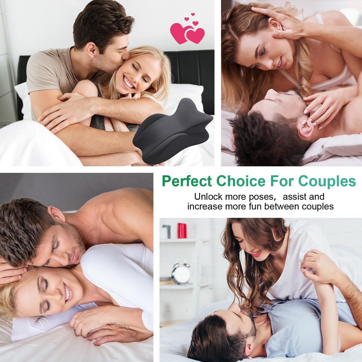 Cililave Valentine's Day Gift Memory Foam Ergonomic Lifting Pillow, Couples Pillow for Sleeping, Reading Pillow for Bed,(Size 23 * 15 * 9 inch)
