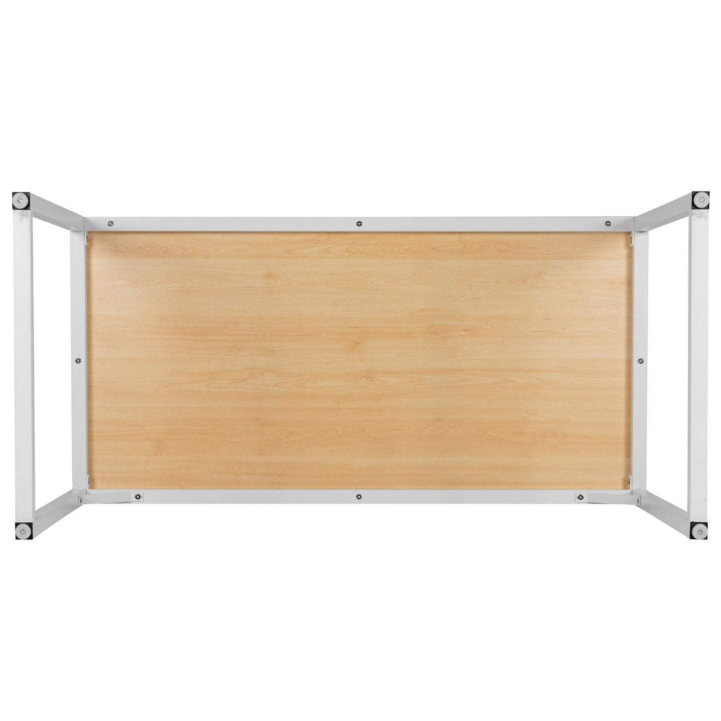 Flash Furniture Tiverton Industrial Modern Desk - Commercial Grade Office Computer Desk and Home Office Desk - 47" Long (Maple/White)