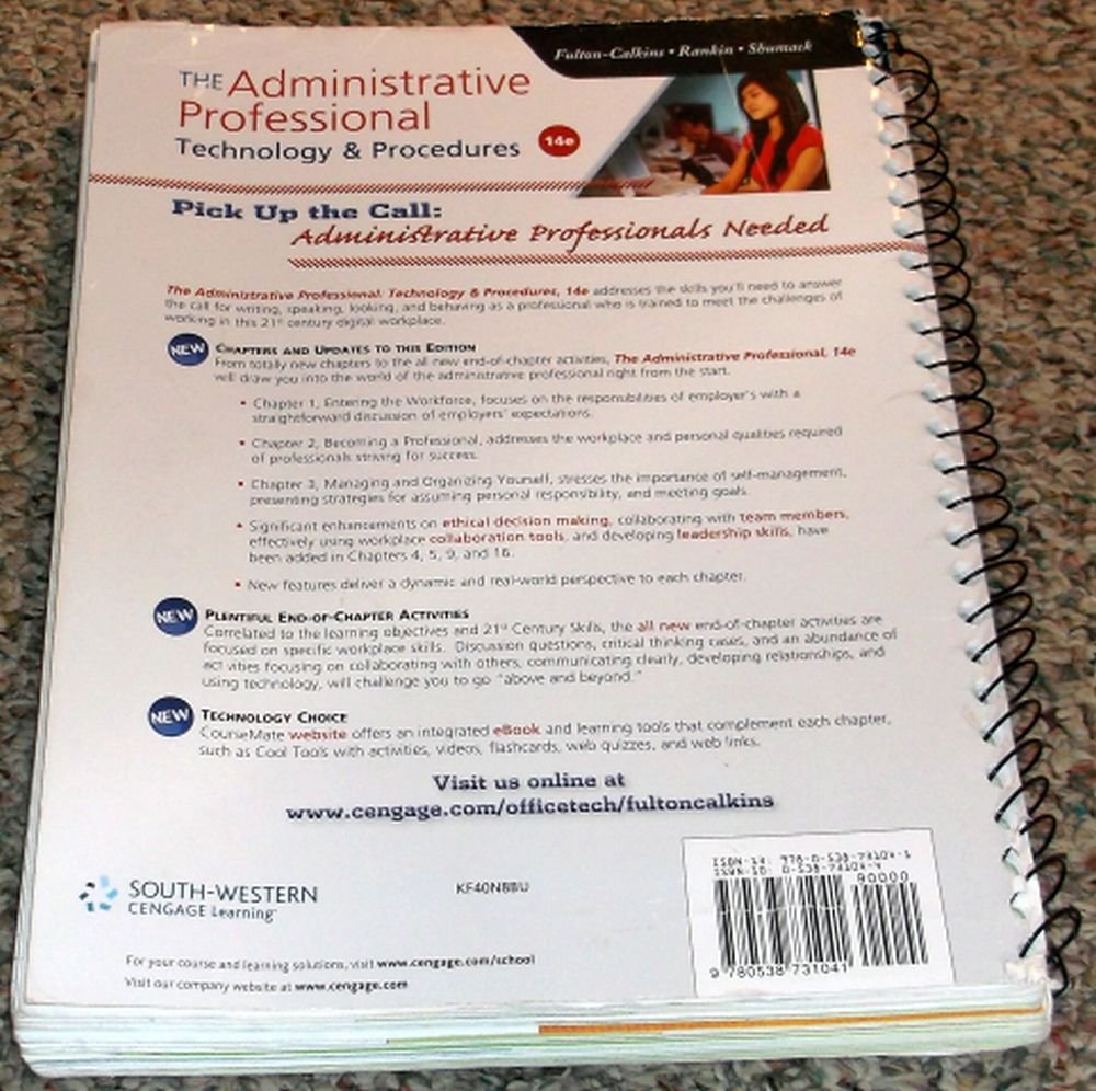 The Administrative Professional: Technology & Procedures (Advanced Office Systems & Procedures)